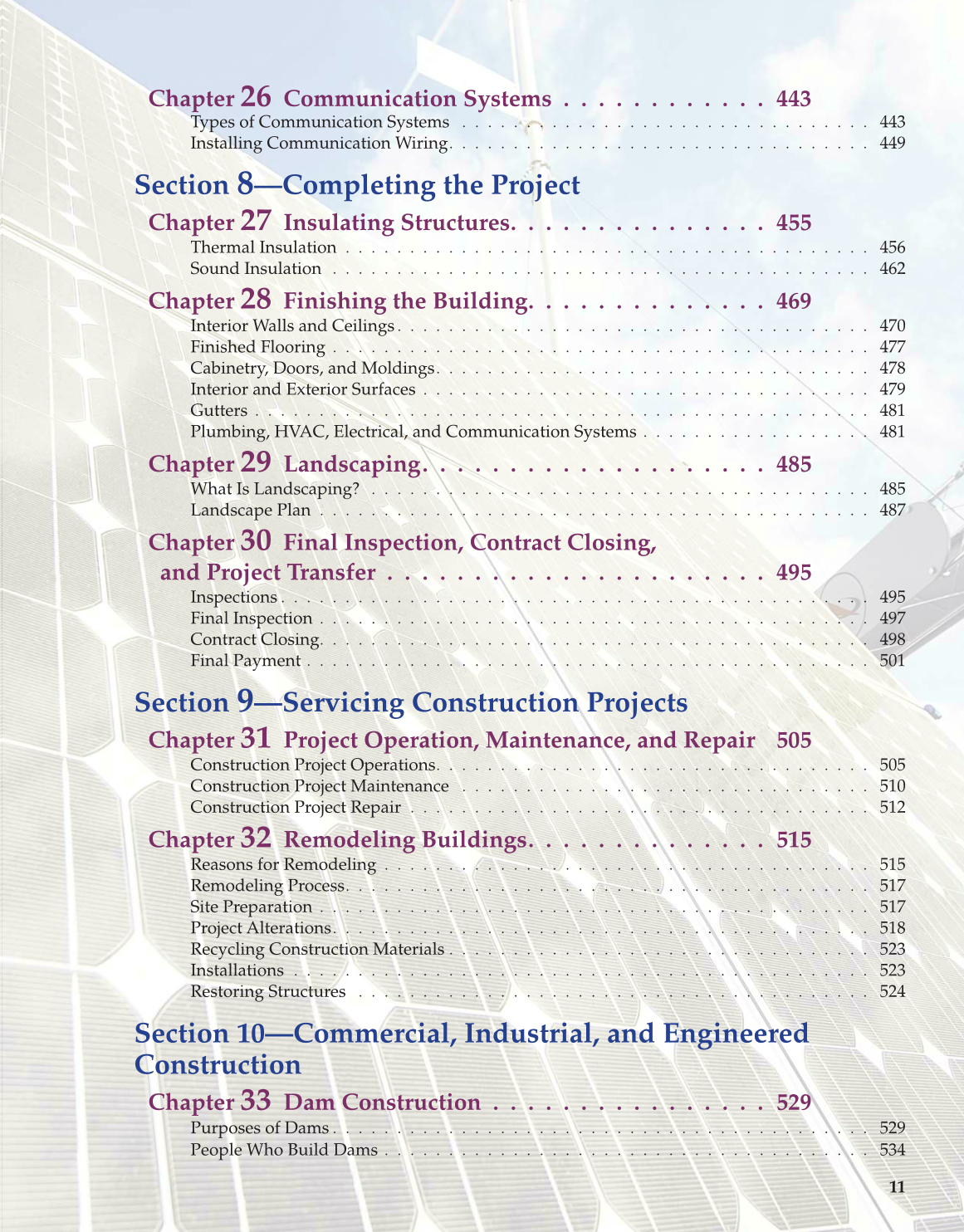Construction and Building Technology, 1st Edition page 11