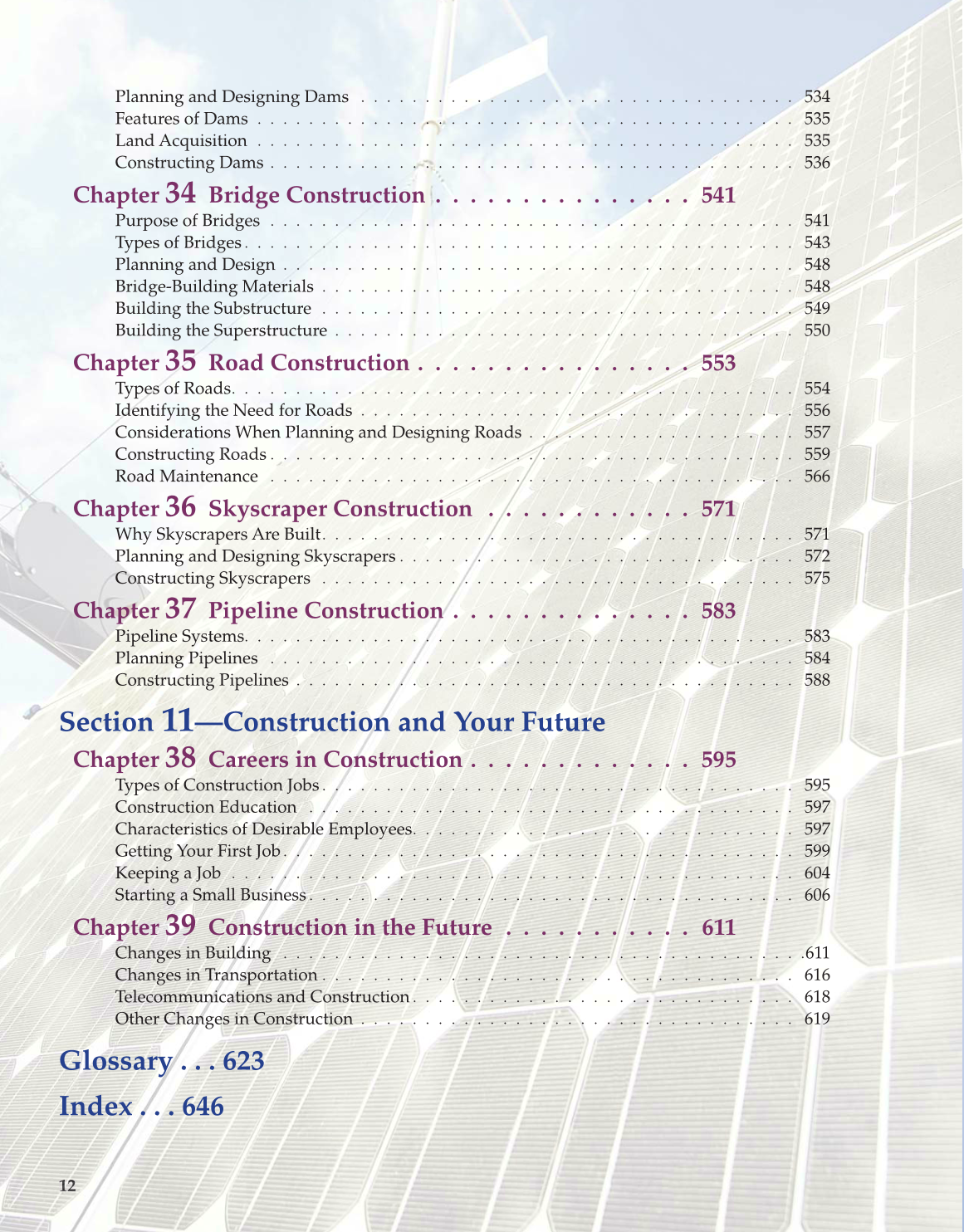 Construction and Building Technology, 1st Edition page 12