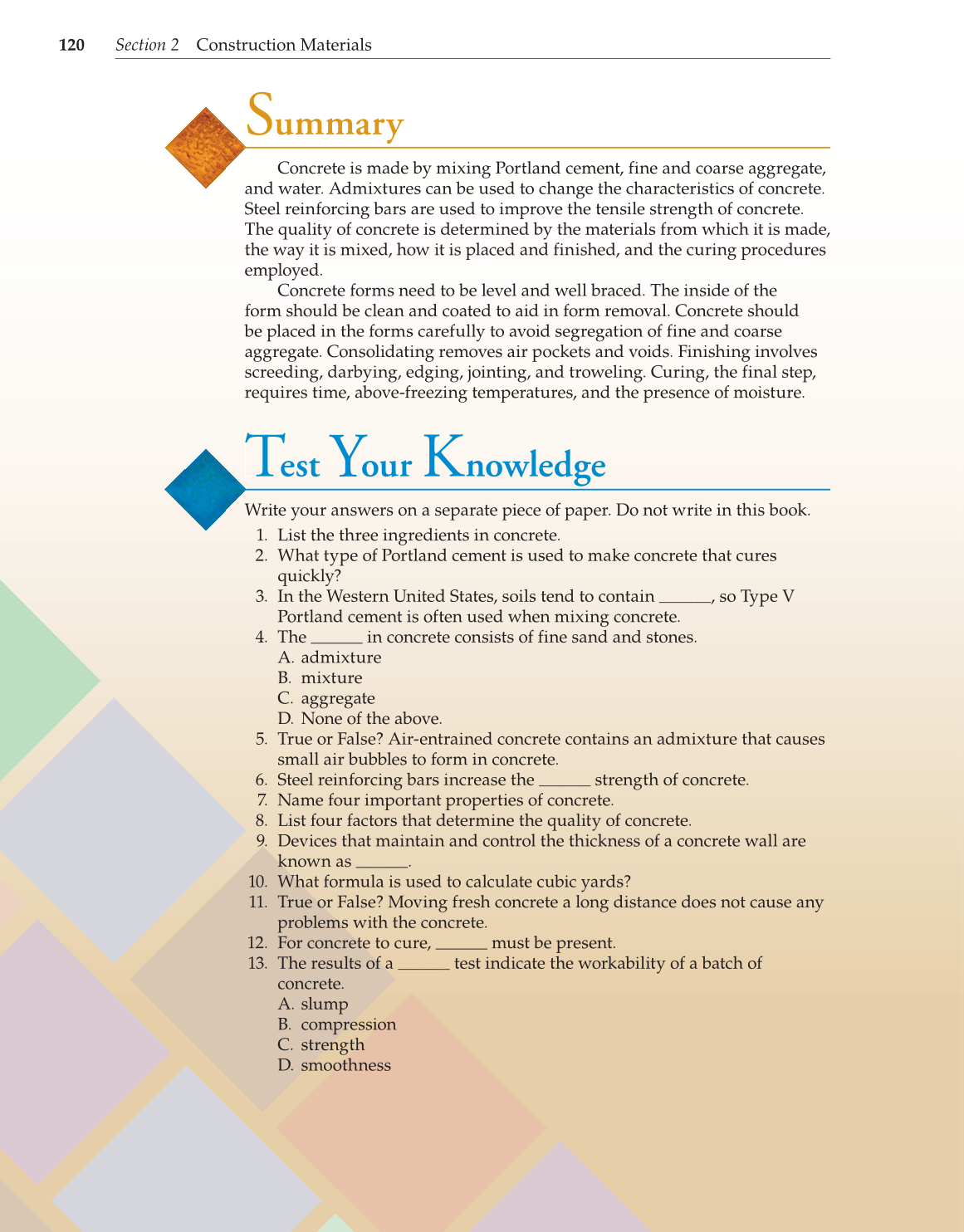 Construction and Building Technology, 1st Edition page 120