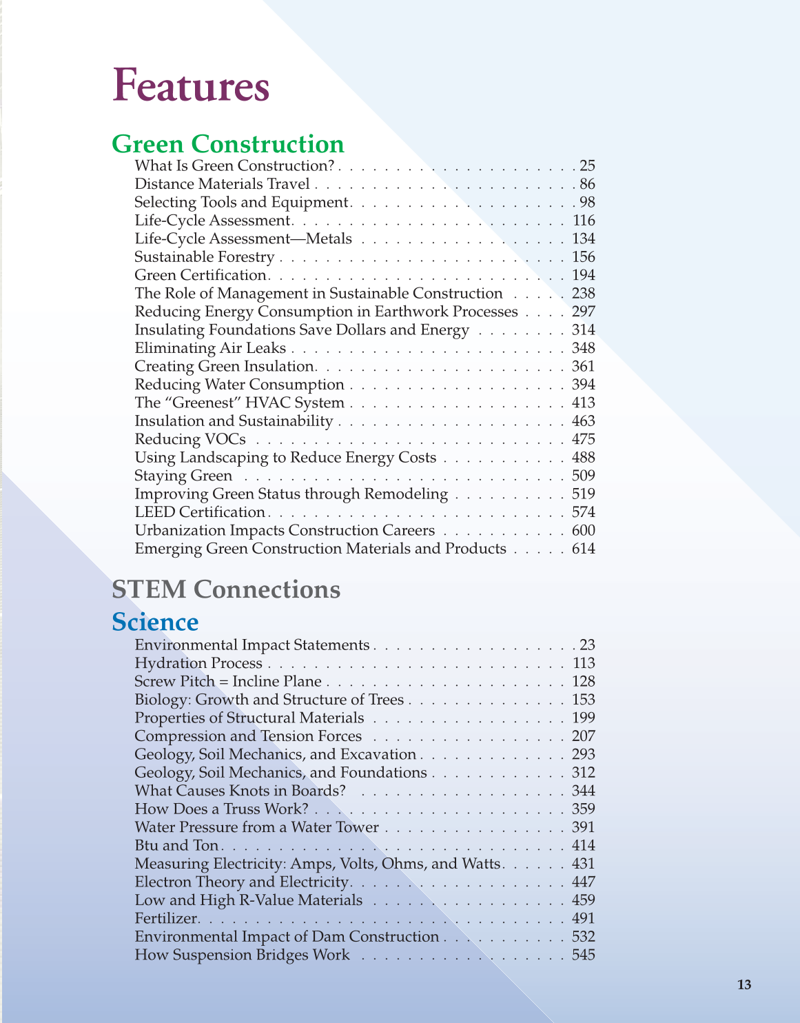 Construction and Building Technology, 1st Edition page 13