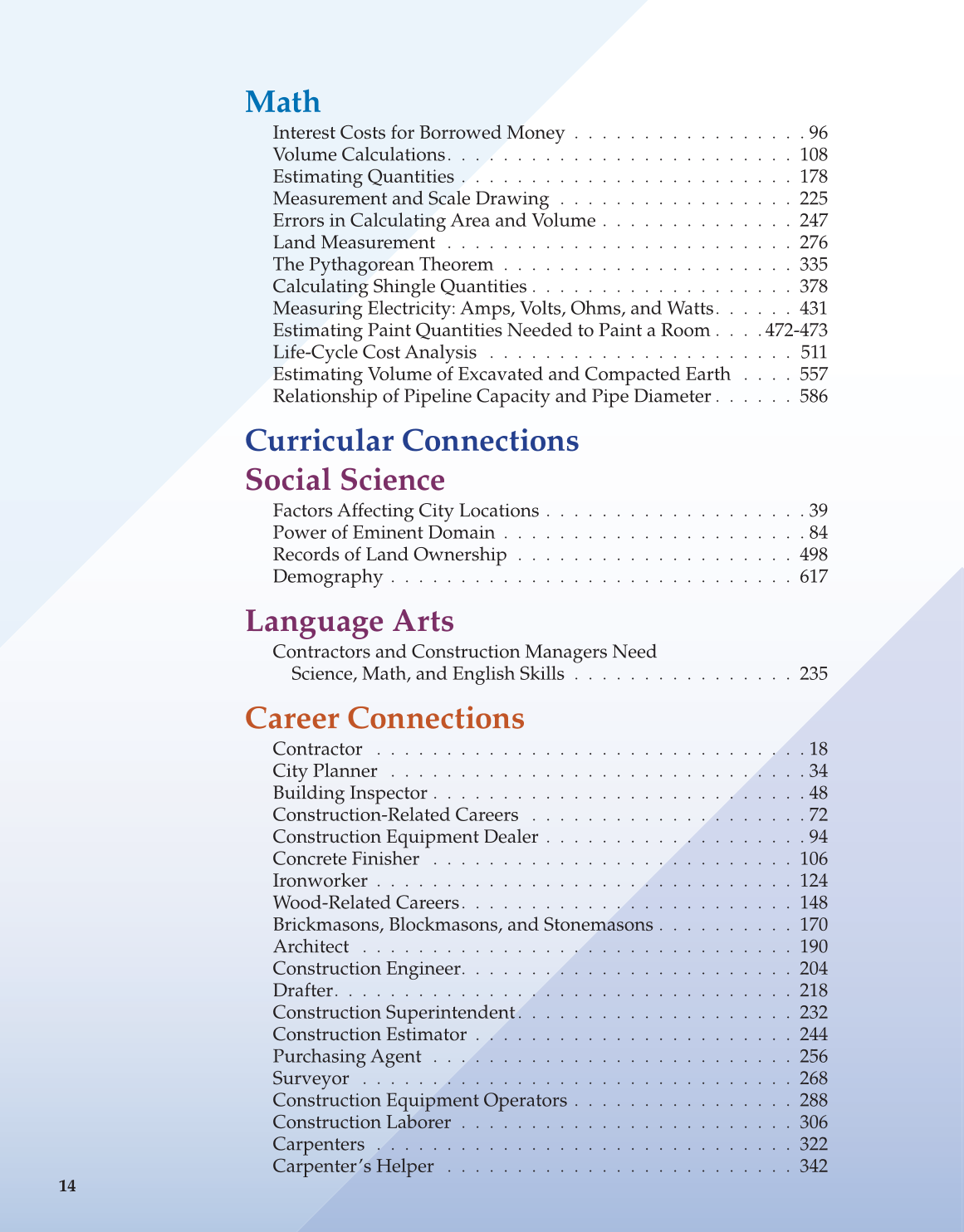 Construction and Building Technology, 1st Edition page 14