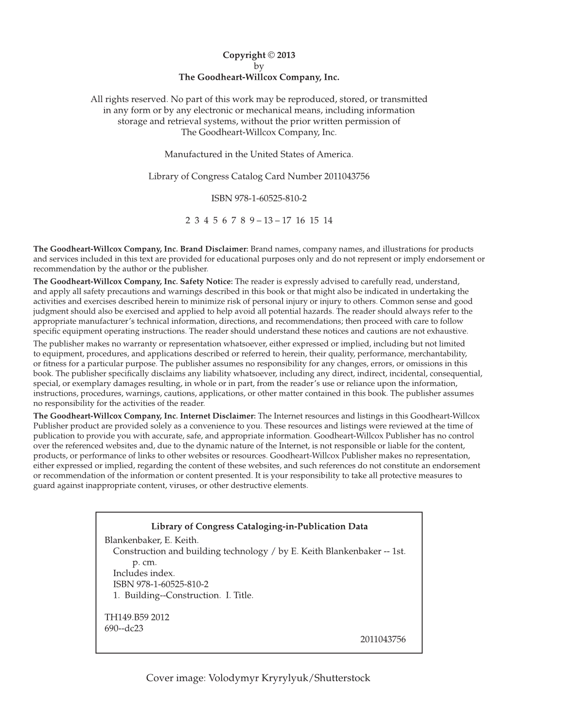 Construction and Building Technology, 1st Edition page 2