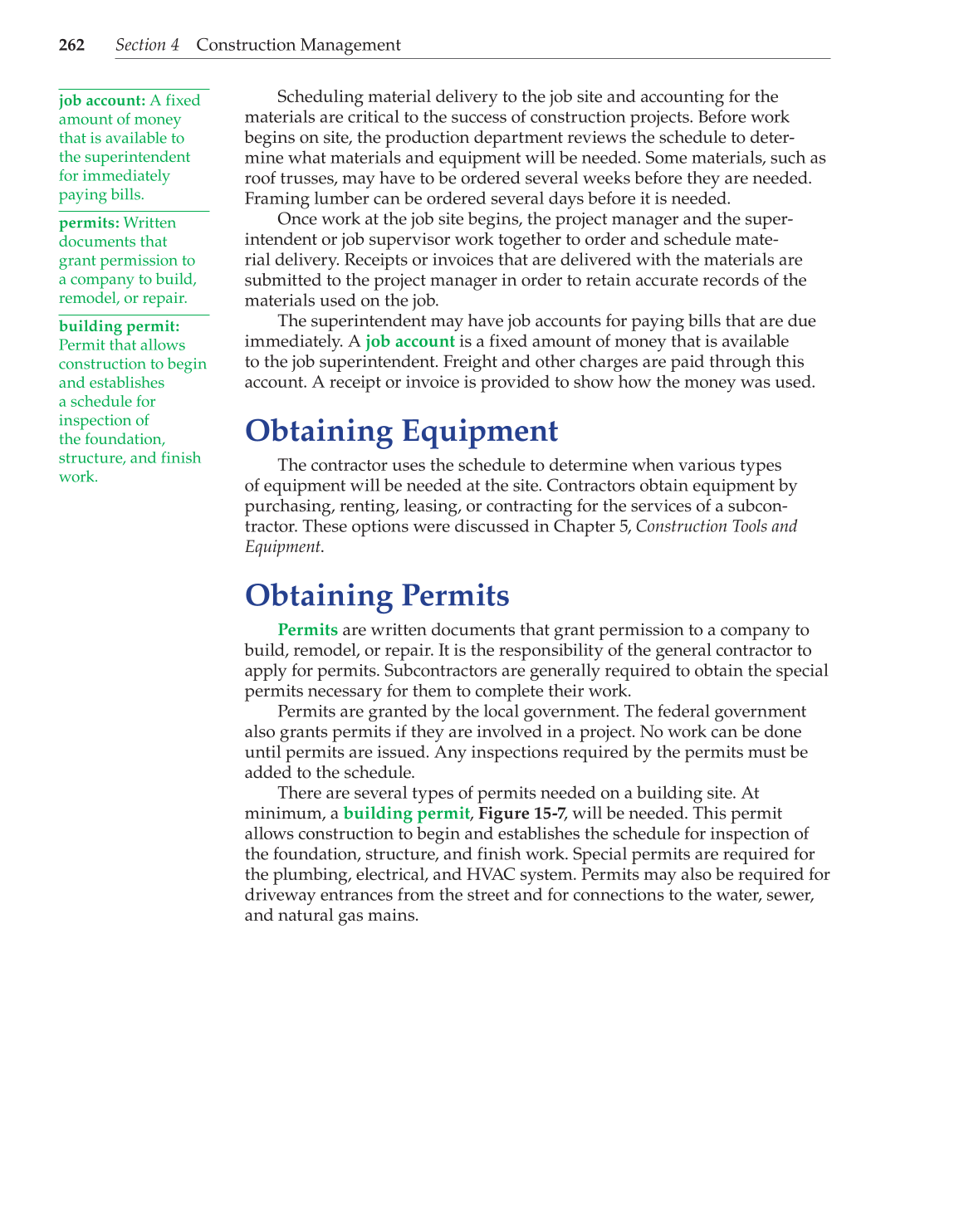 Construction and Building Technology, 1st Edition page 262
