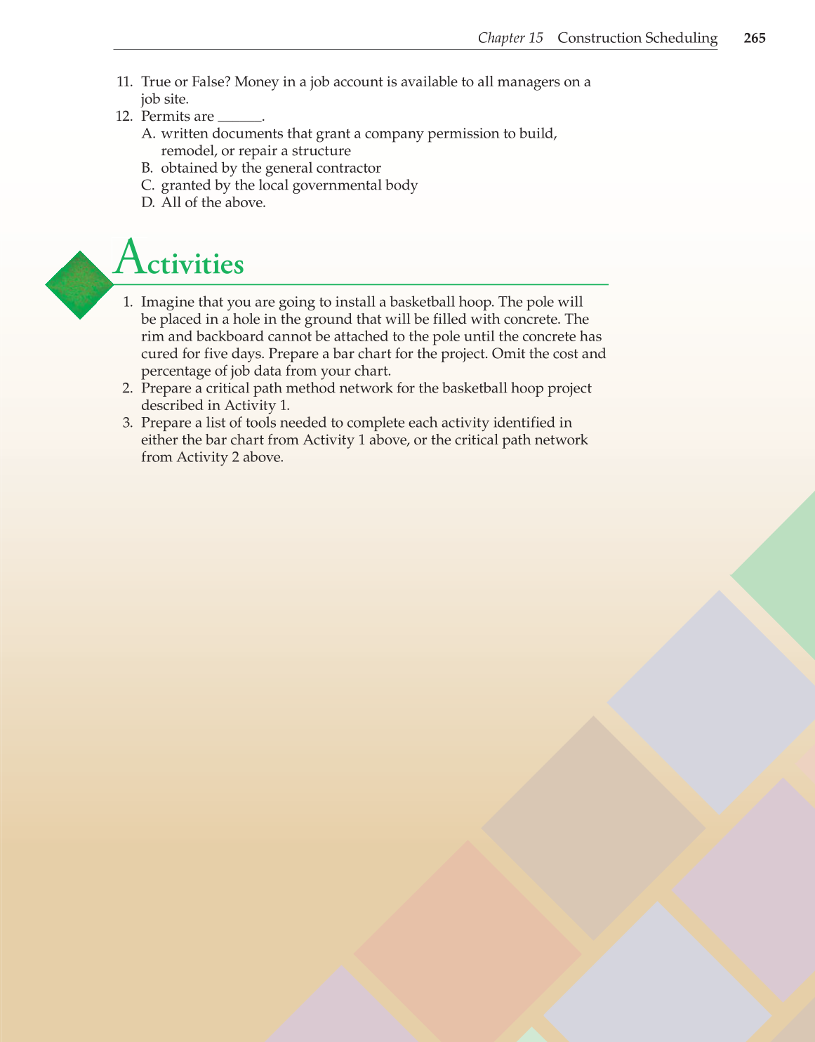 Construction and Building Technology, 1st Edition page 265