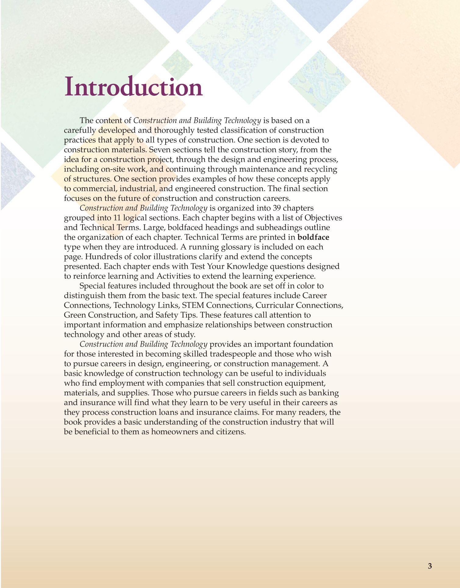 Construction and Building Technology, 1st Edition page 3