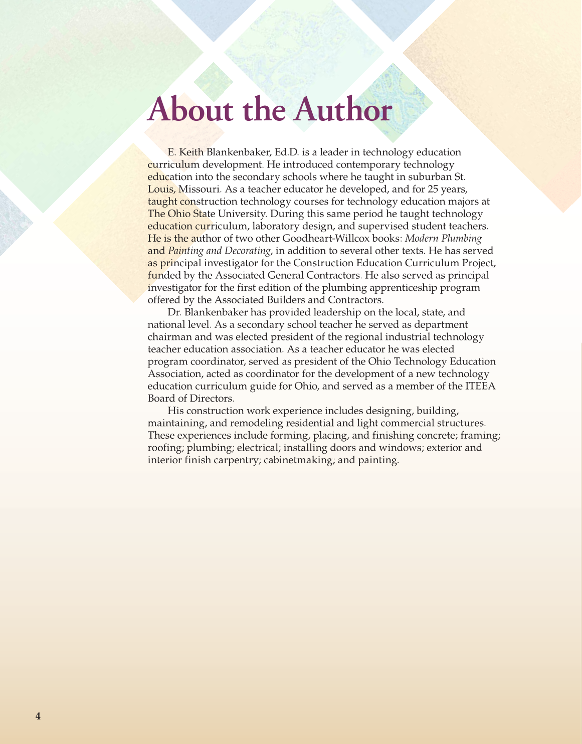 Construction and Building Technology, 1st Edition page 4