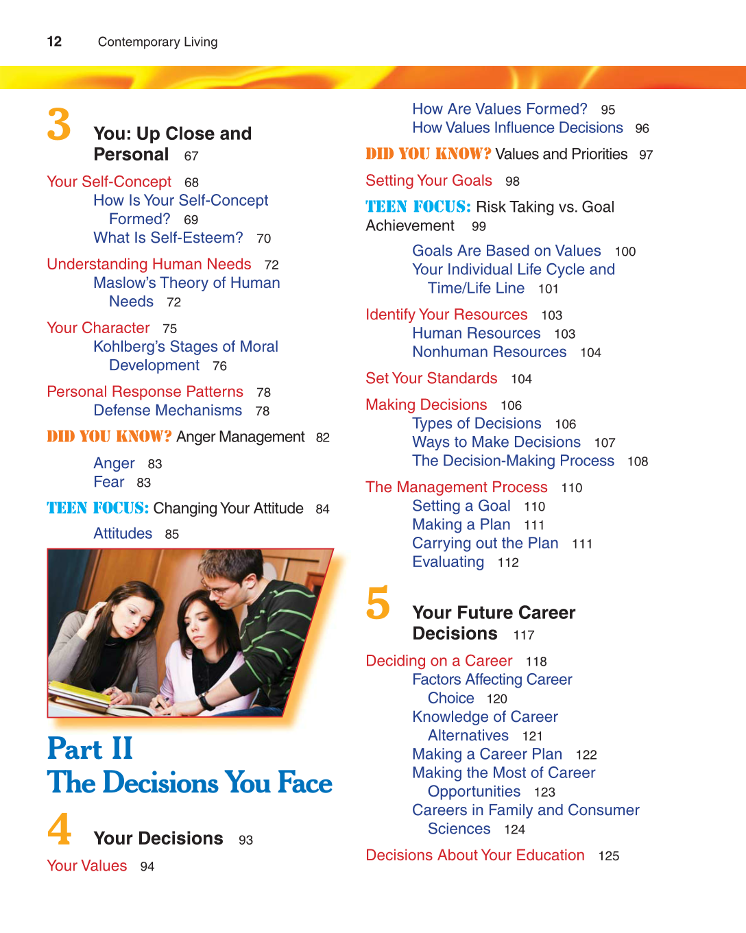 Contemporary Living, 11th Edition page 12