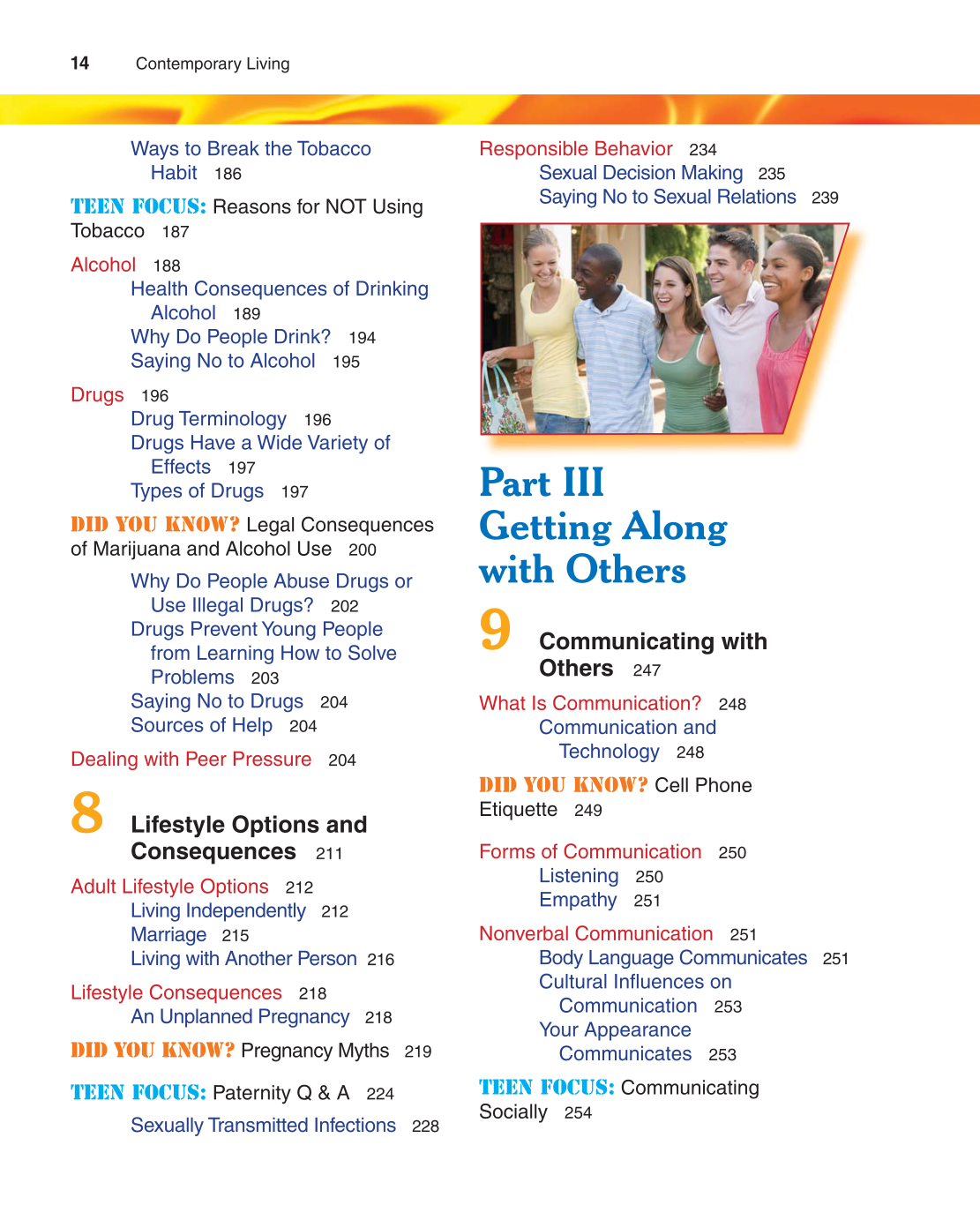Contemporary Living, 11th Edition page 14