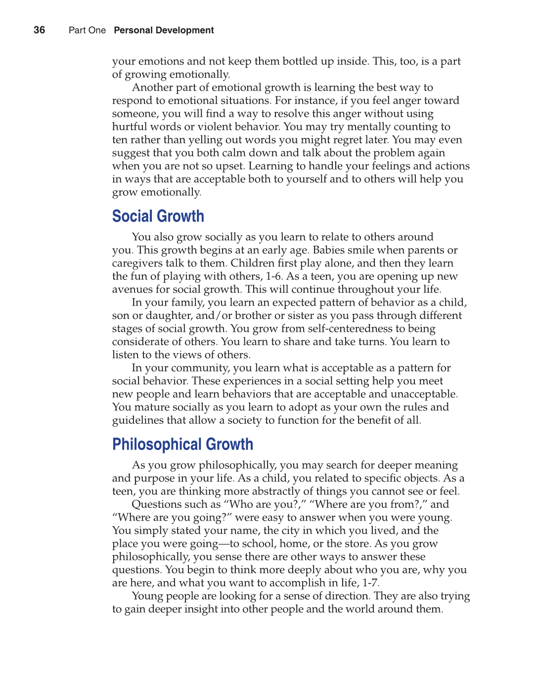 Contemporary Living, 11th Edition page 36