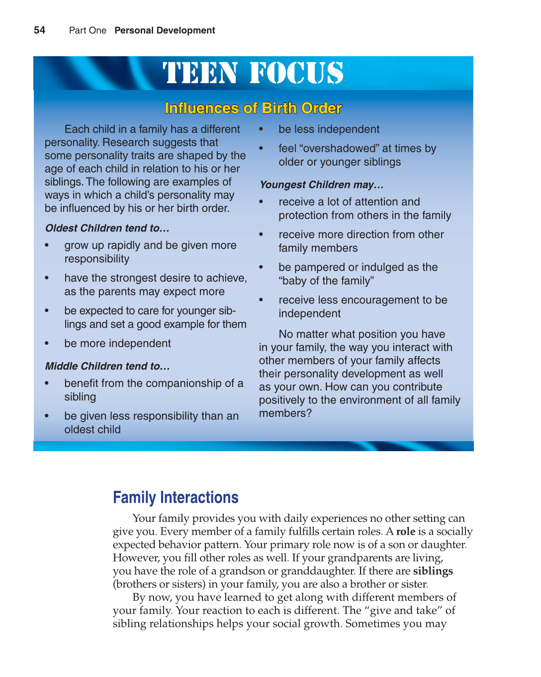 Contemporary Living, 11th Edition page 54
