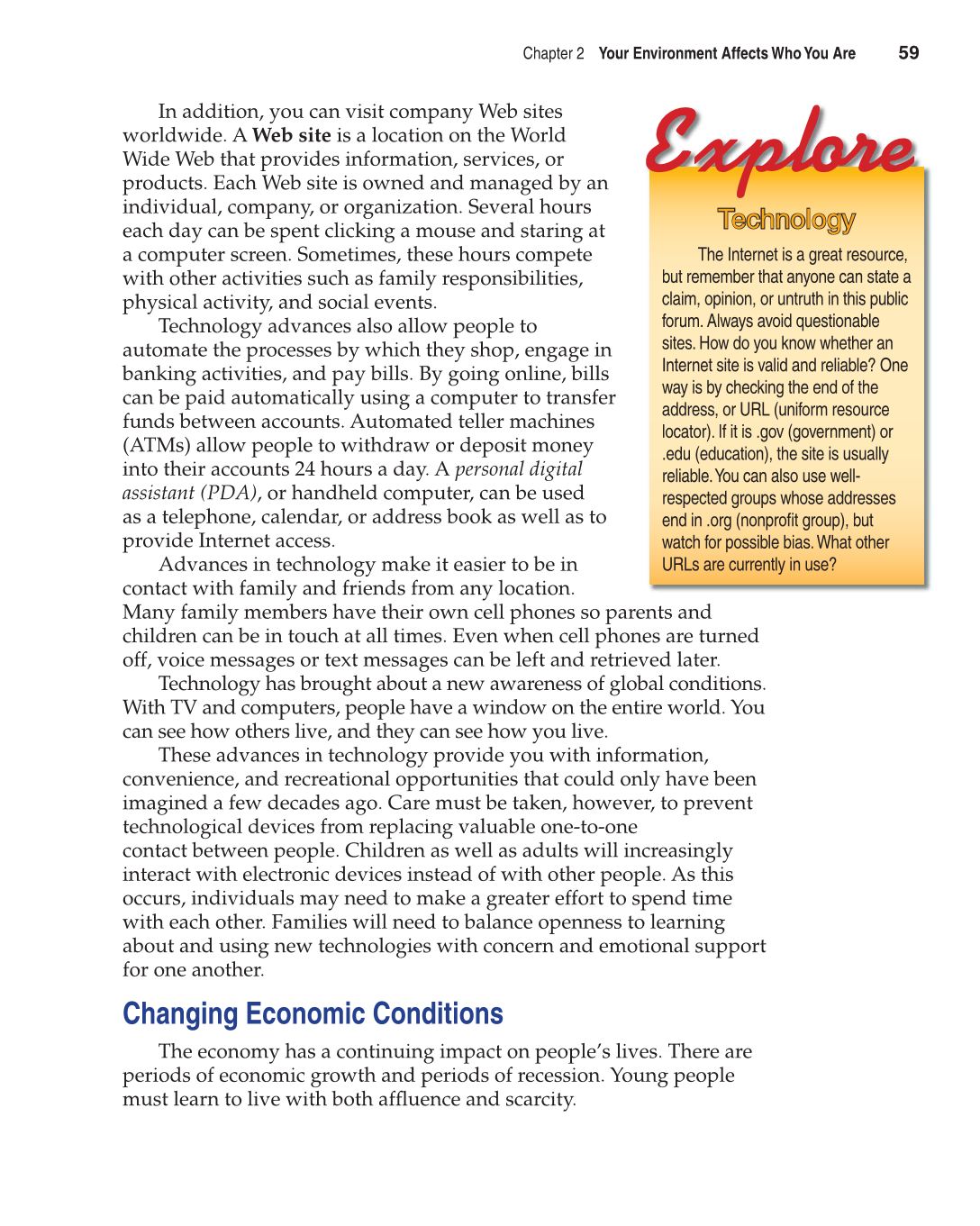 Contemporary Living, 11th Edition page 59