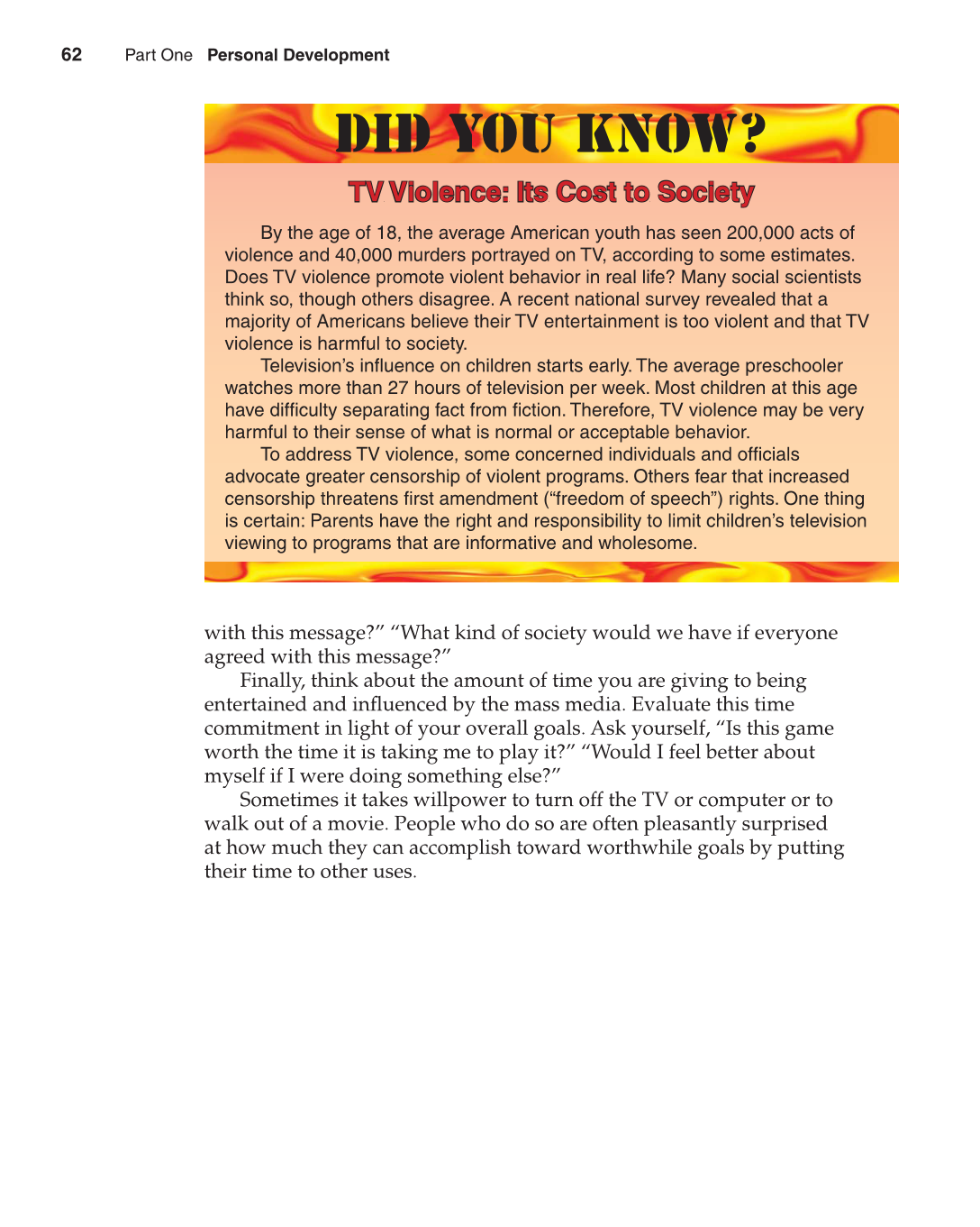 Contemporary Living, 11th Edition page 62