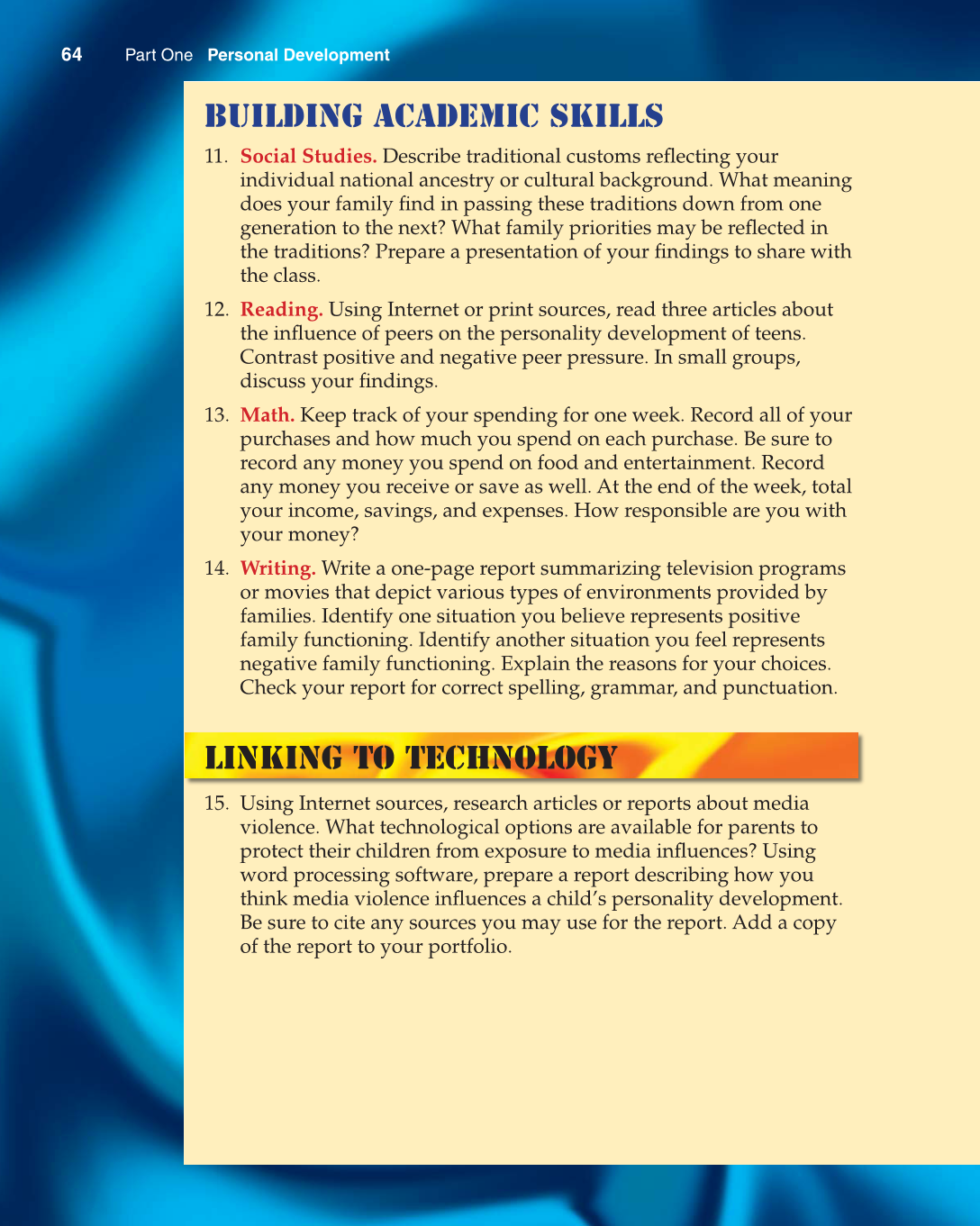 Contemporary Living, 11th Edition page 64