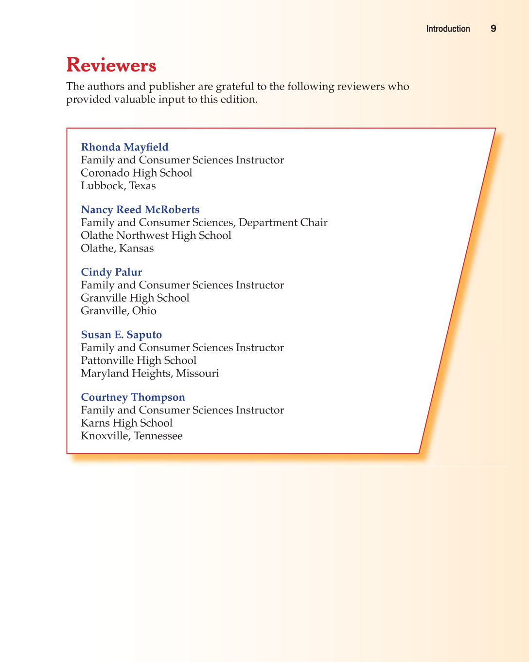 Contemporary Living, 11th Edition page 9