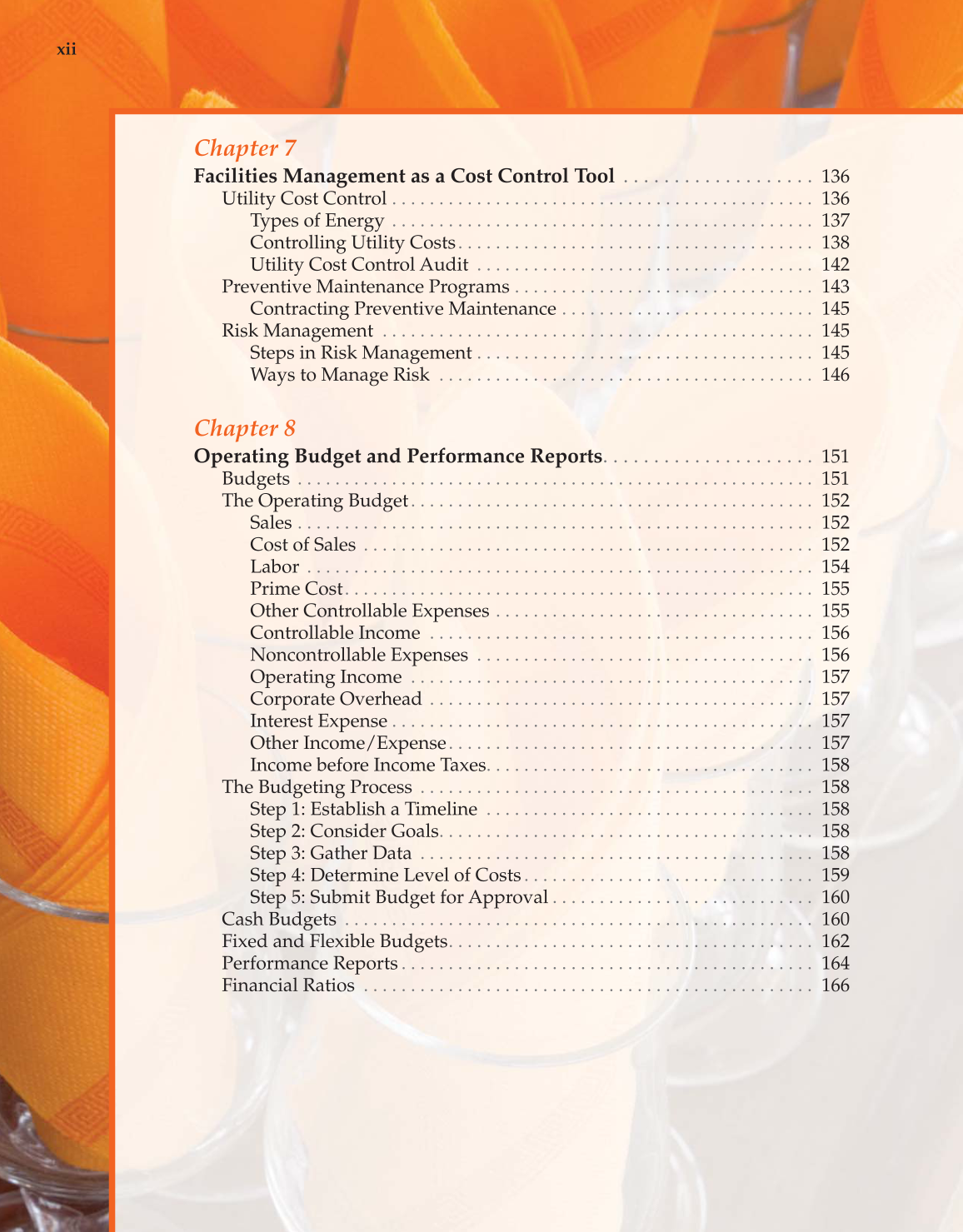 Controlling Costs in Foodservice, 1st Edition page xii