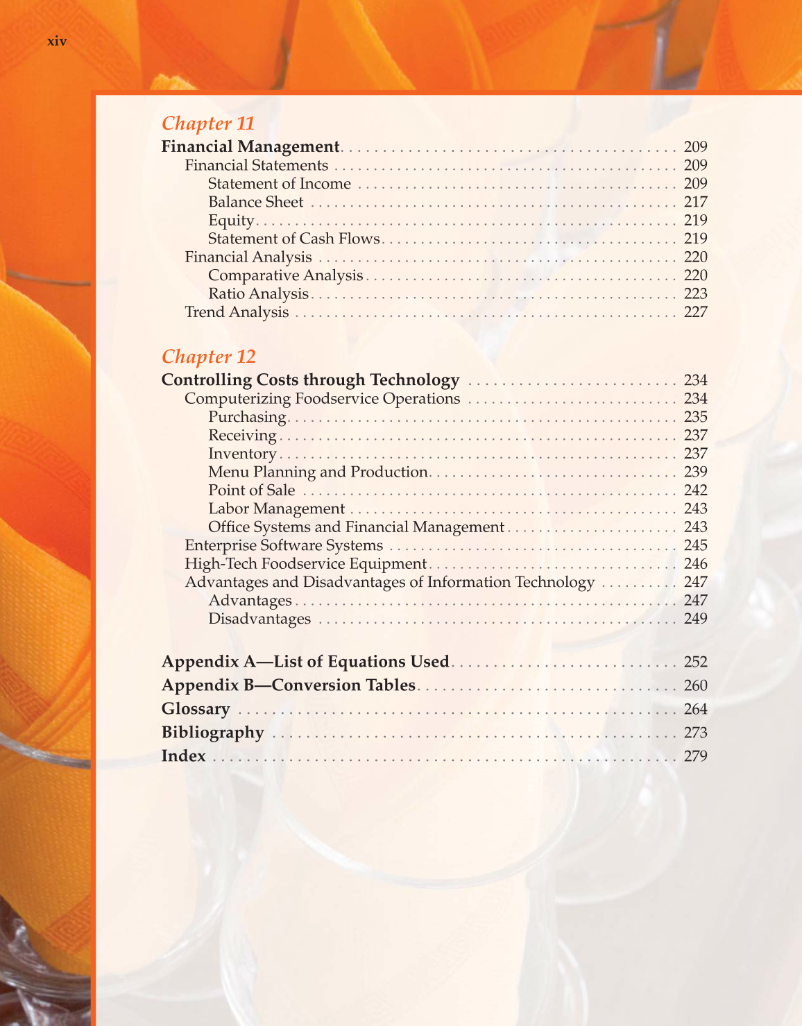 Controlling Costs in Foodservice, 1st Edition page xiv