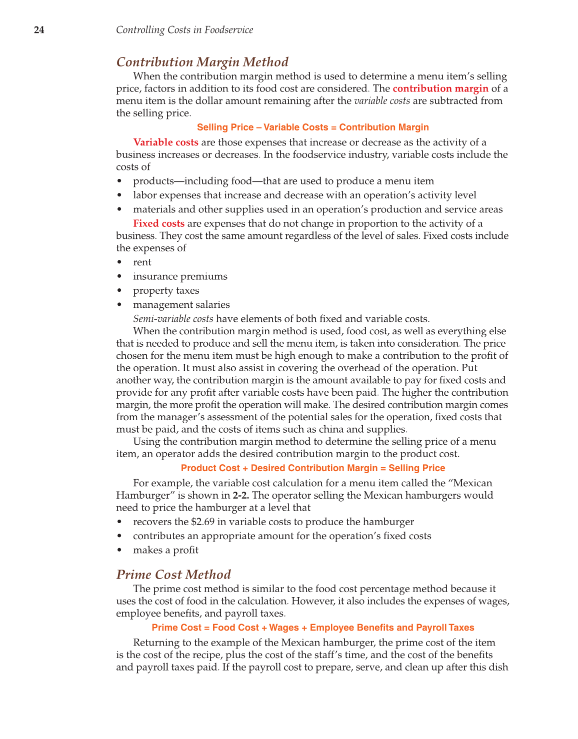 Controlling Costs in Foodservice, 1st Edition page 24