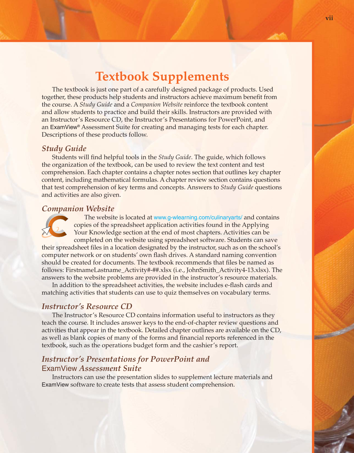 Controlling Costs in Foodservice, 1st Edition page vii