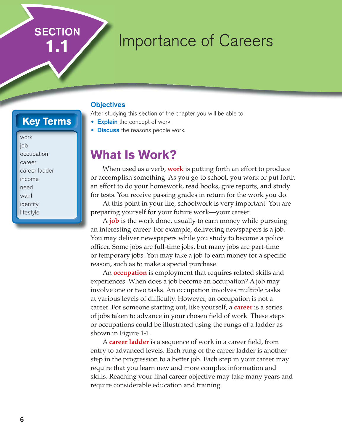 Discovering Careers, 8th Edition page 6