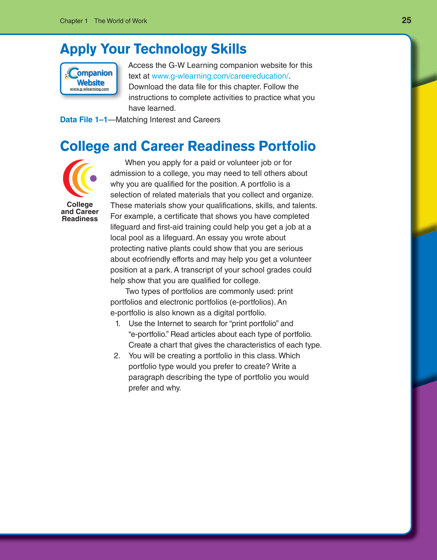 Discovering Careers, 8th Edition page 25