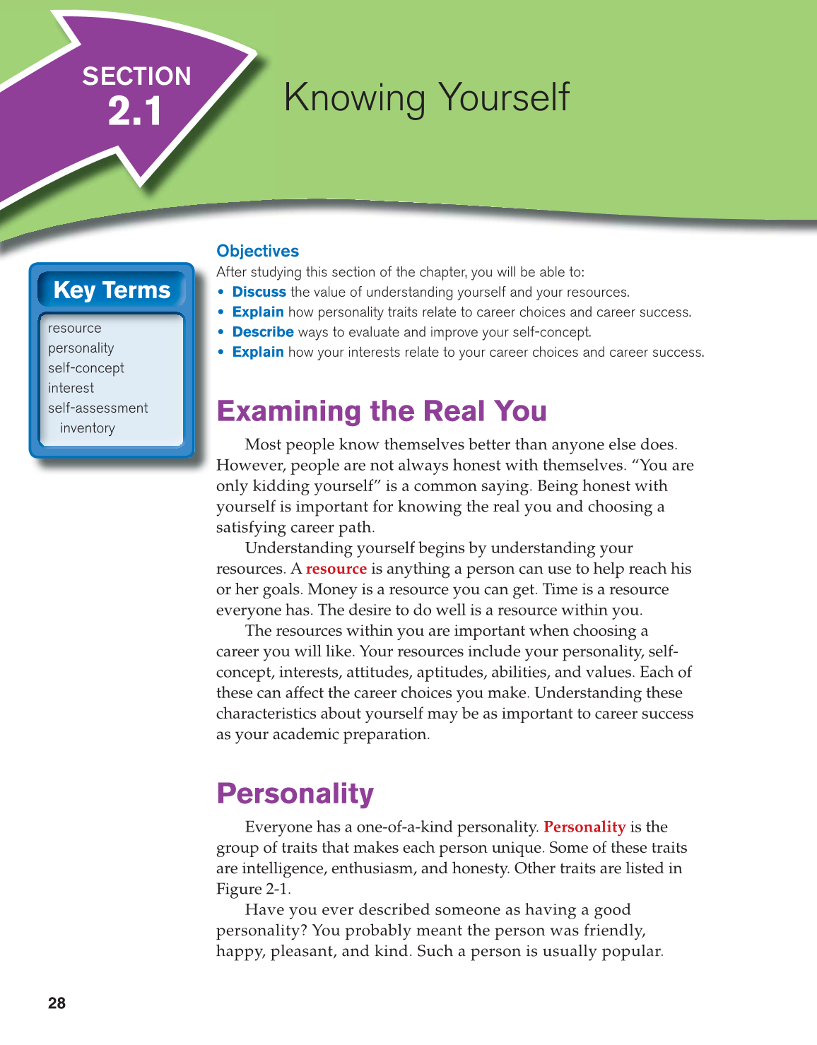 Discovering Careers, 8th Edition page 28