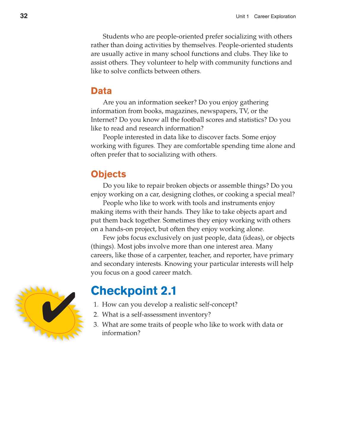 Discovering Careers, 8th Edition page 32