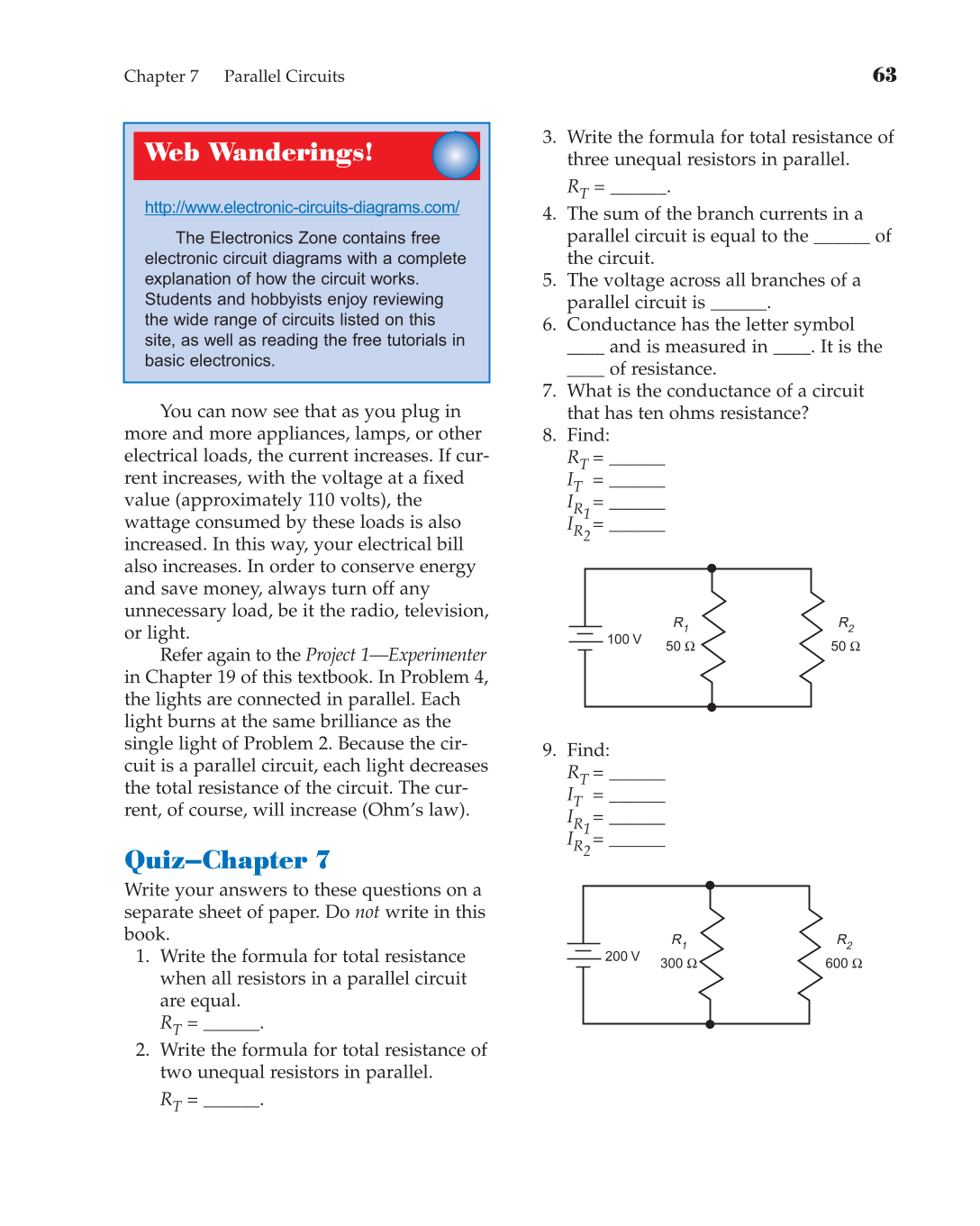 Electricity, 10th Edition page 63