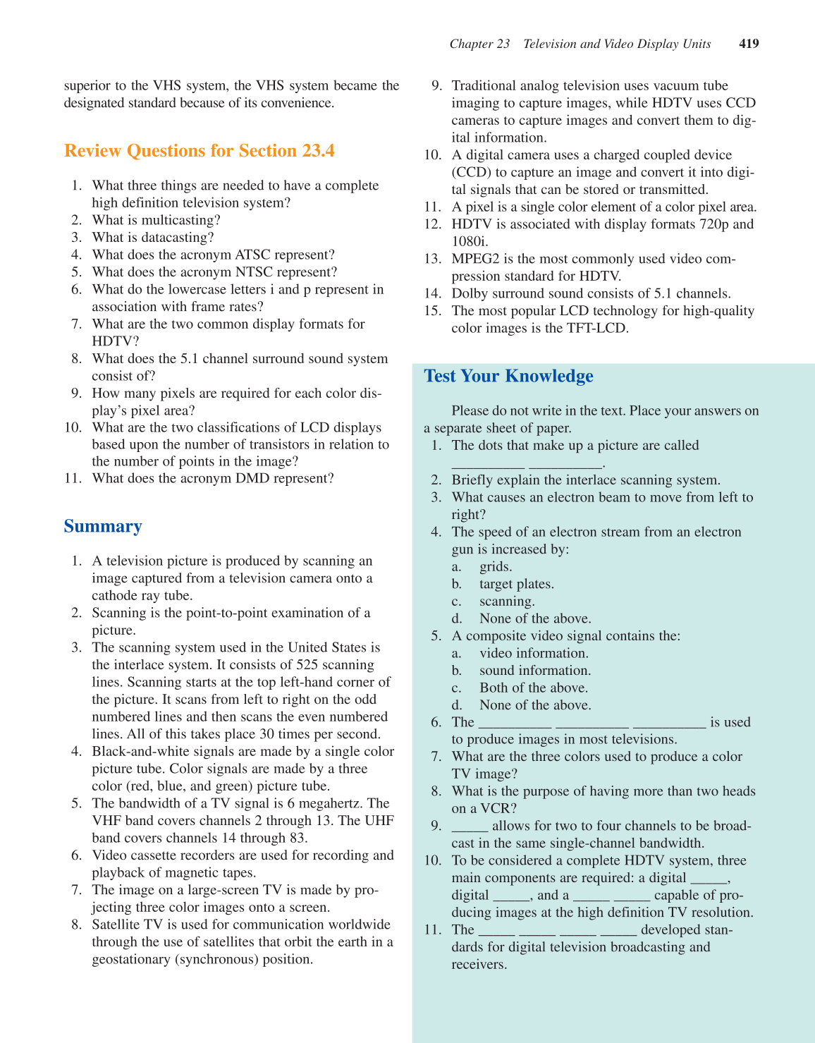 Electricity &amp; Electronics, 10th Edition page 419