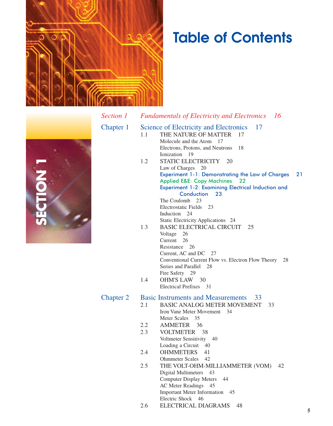 Electricity &amp; Electronics, 10th Edition page 5