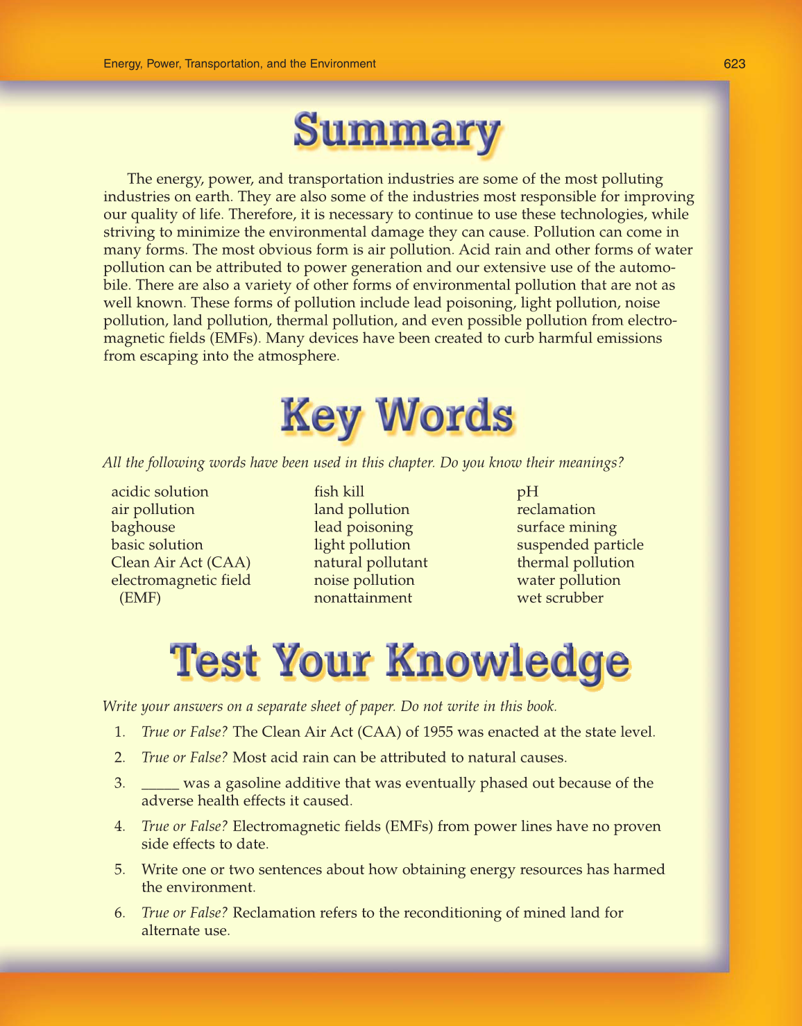 Energy, Power, and Transportation Technology, 2nd Edition page 623