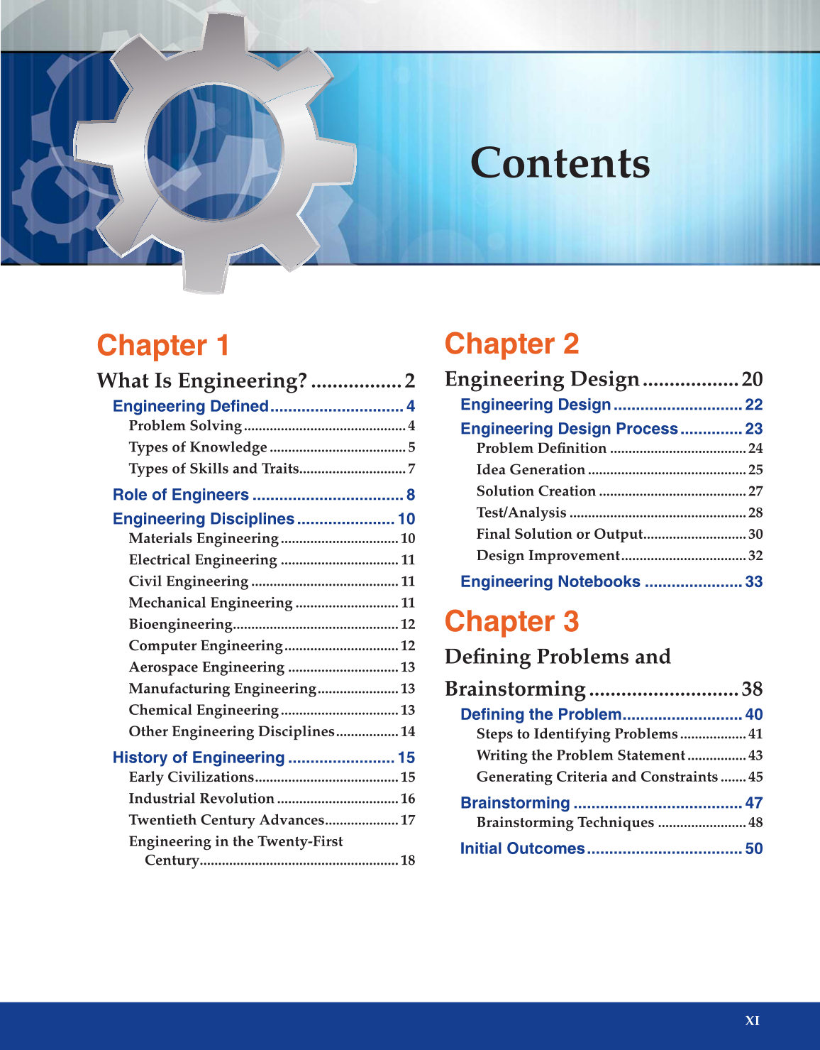 Engineering Fundamentals, 1st Edition page XI