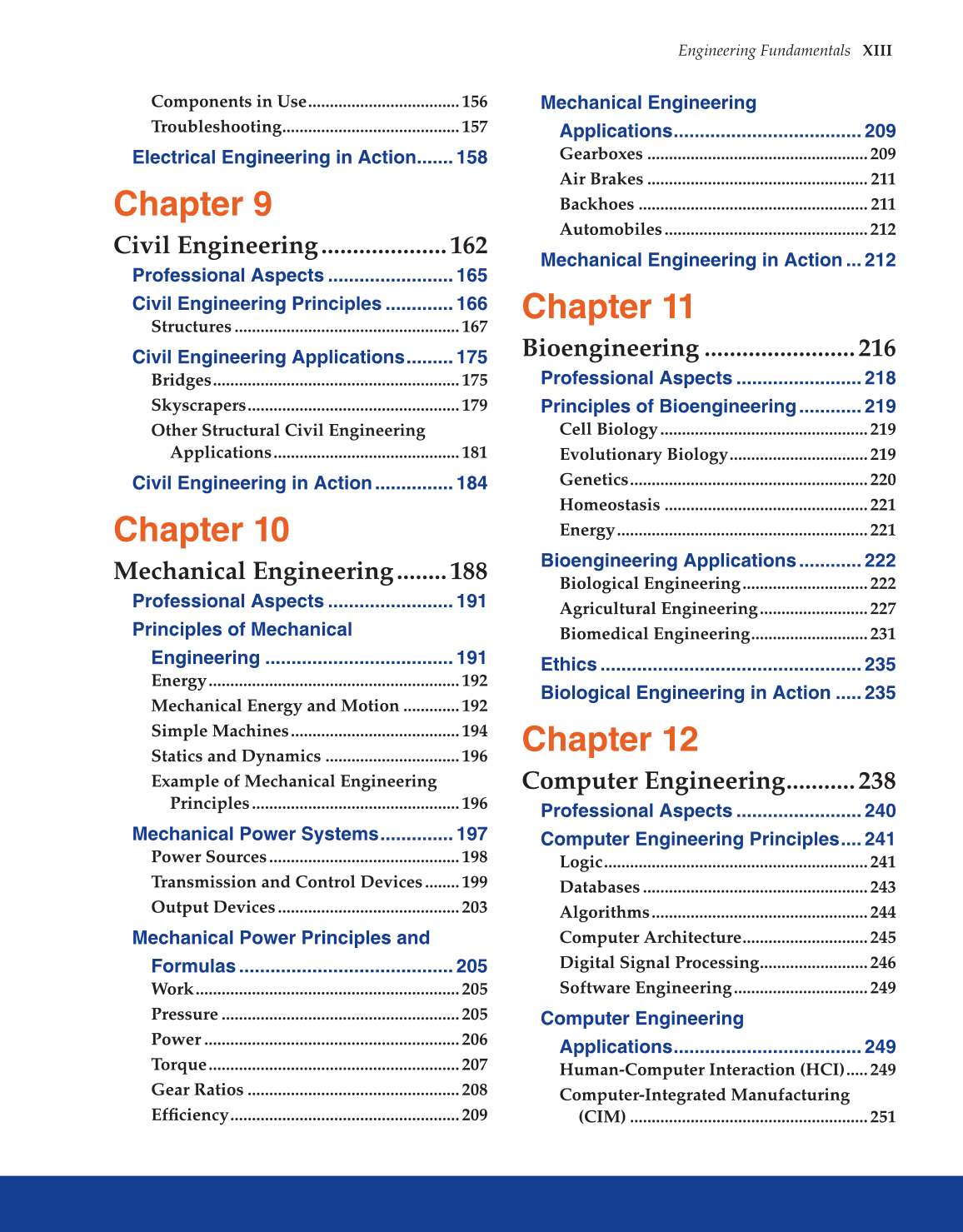 Engineering Fundamentals, 1st Edition page XIII