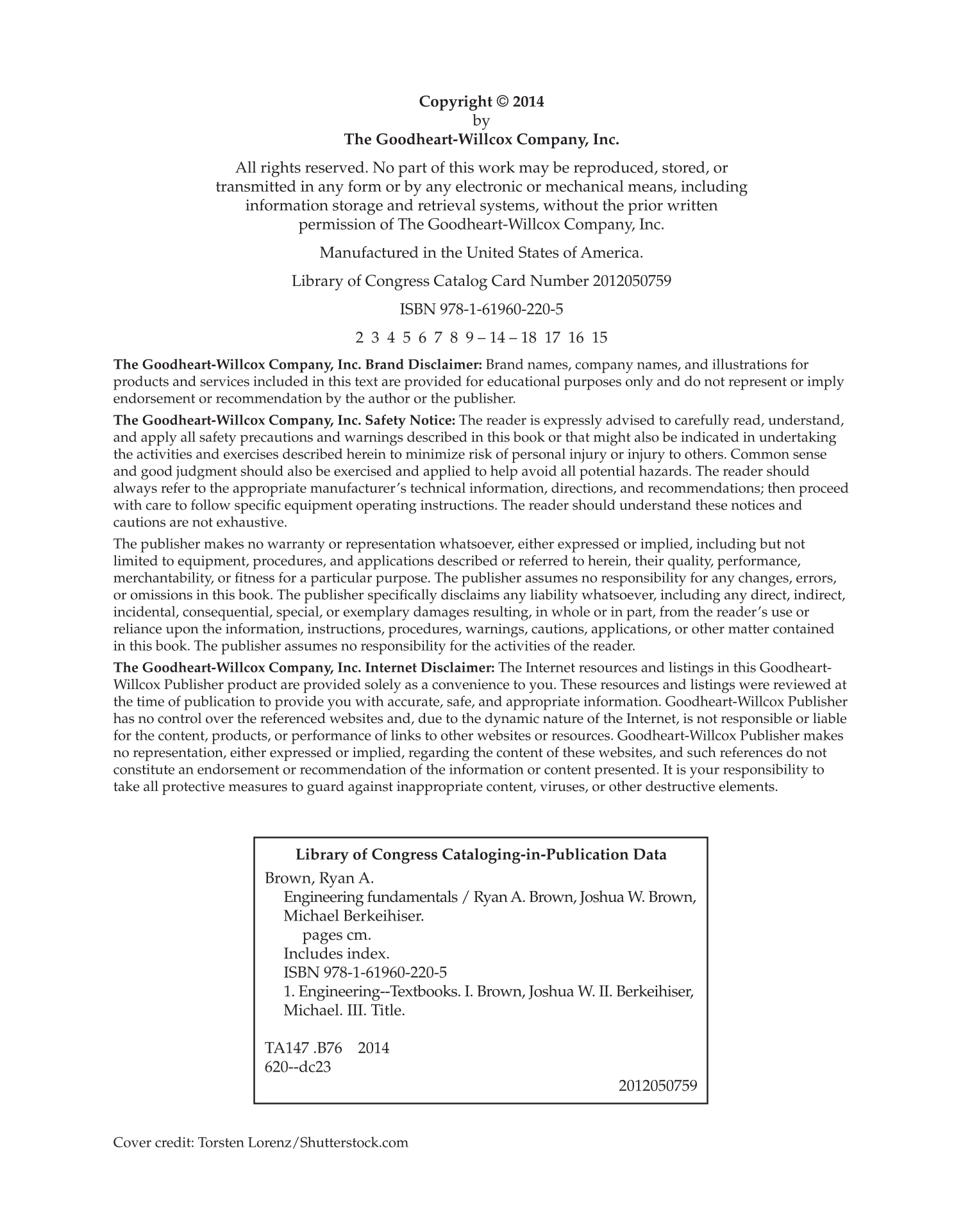 Engineering Fundamentals, 1st Edition page II