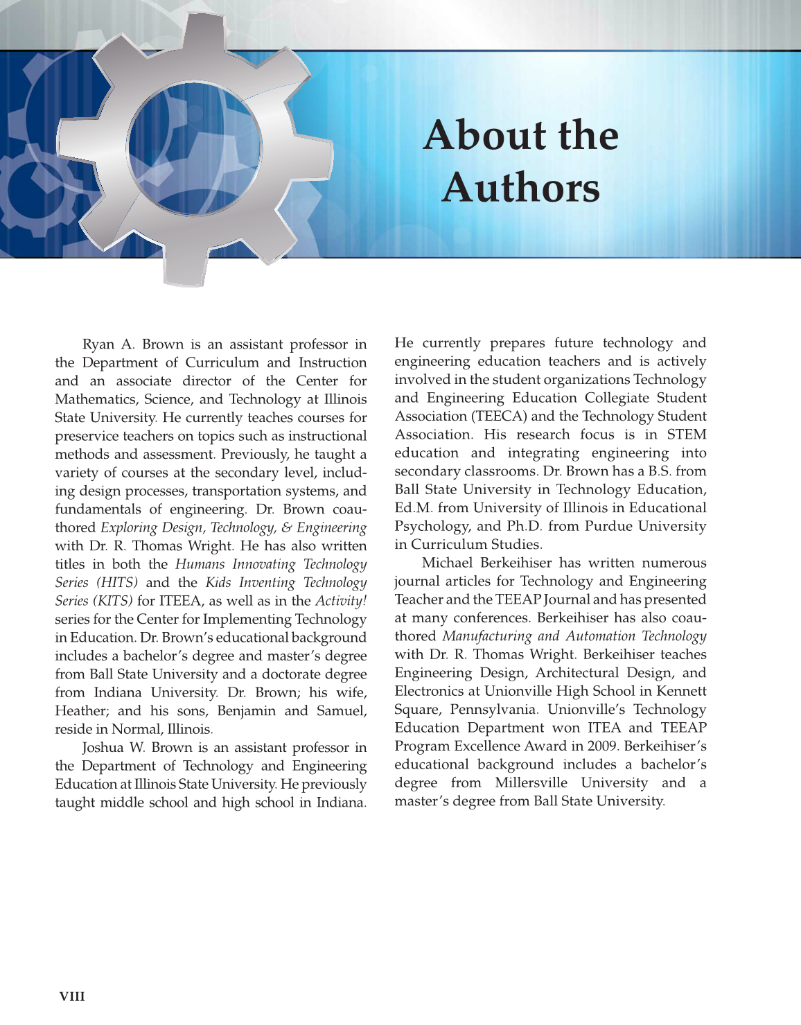 Engineering Fundamentals, 1st Edition page VIII