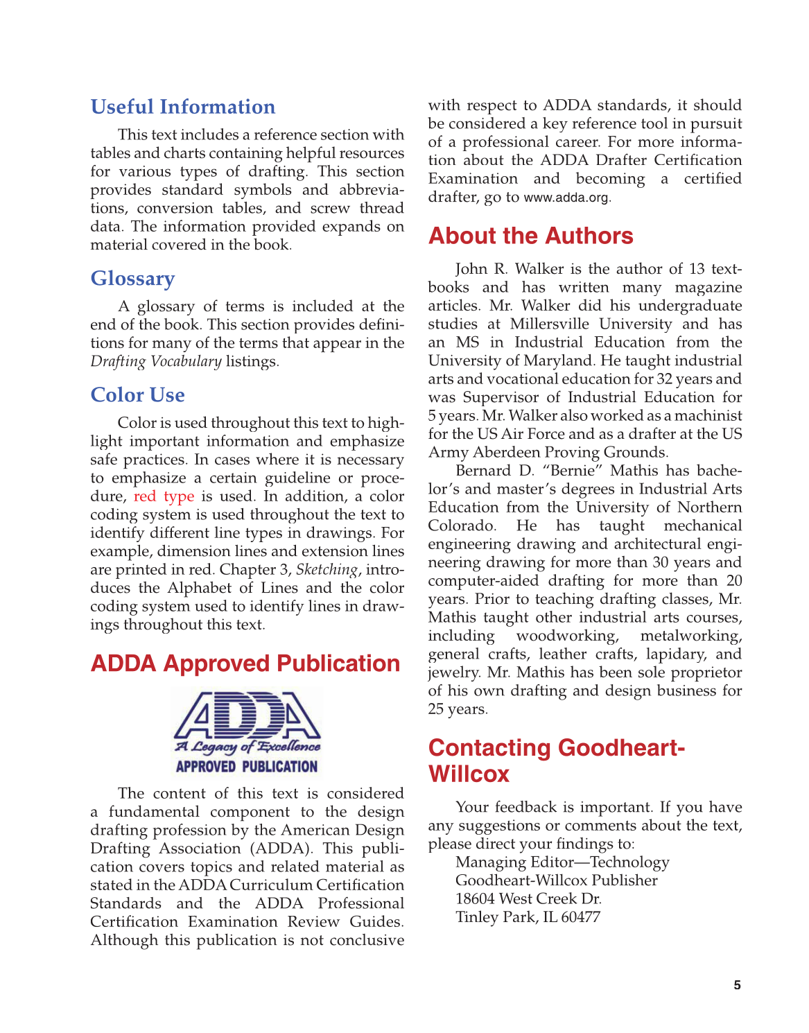 Exploring Drafting, 11th Edition page 5