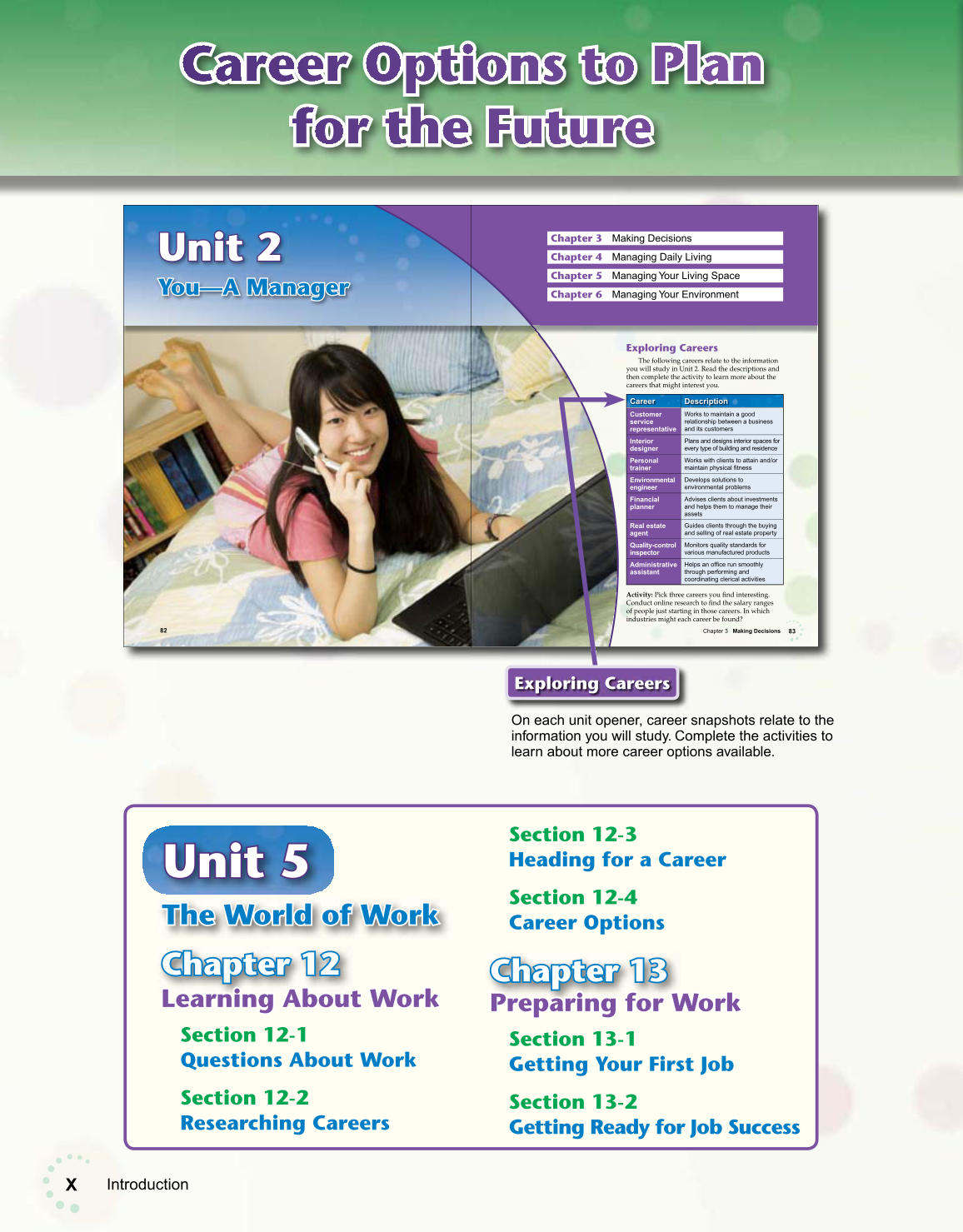 Exploring Life and Career, 6th Edition page X