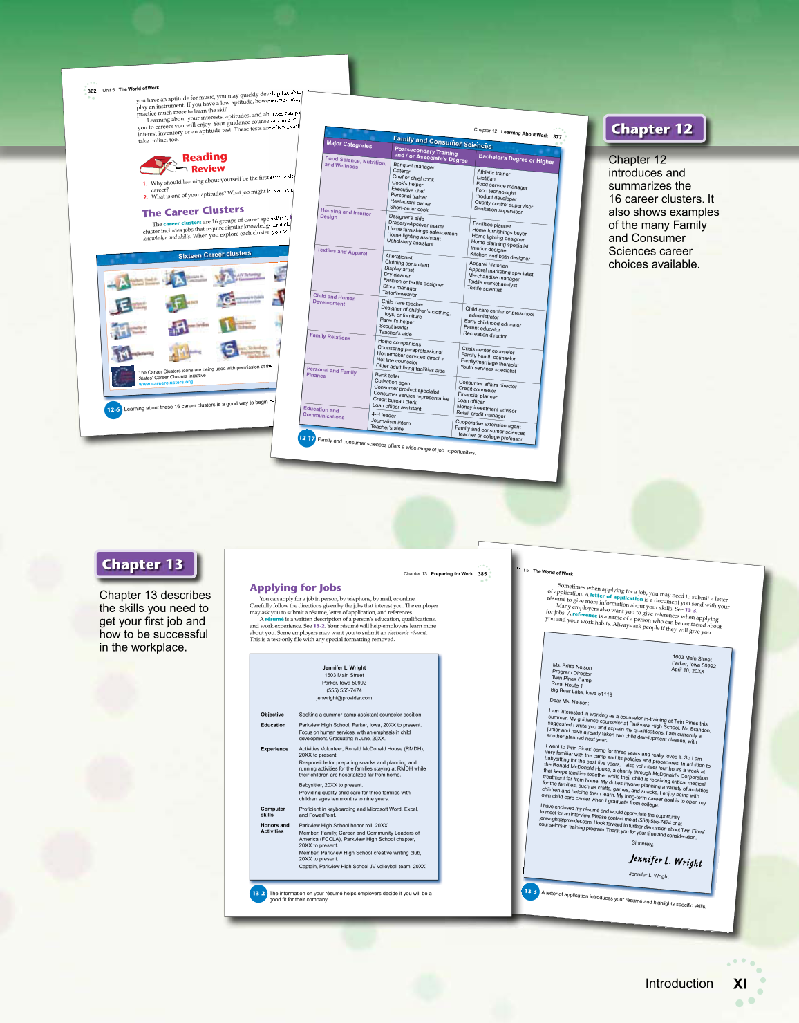 Exploring Life and Career, 6th Edition page XI
