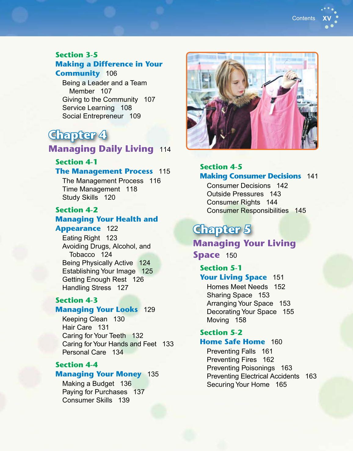 Exploring Life and Career, 6th Edition page XV