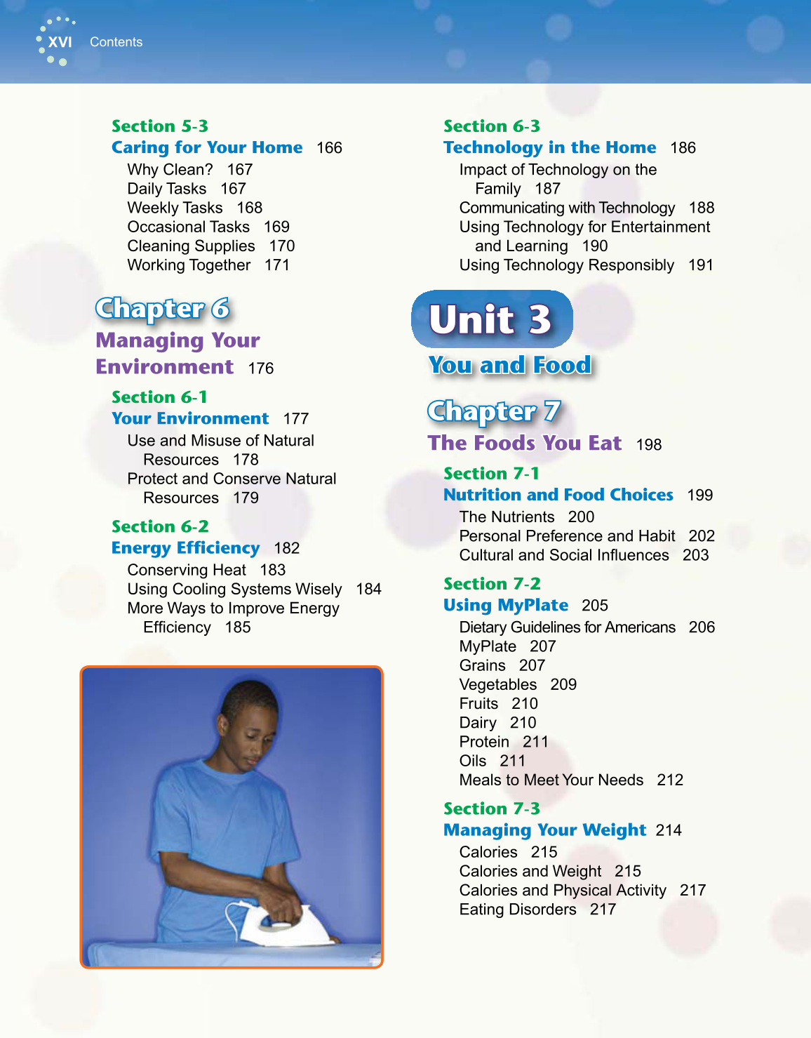 Exploring Life and Career, 6th Edition page XVI