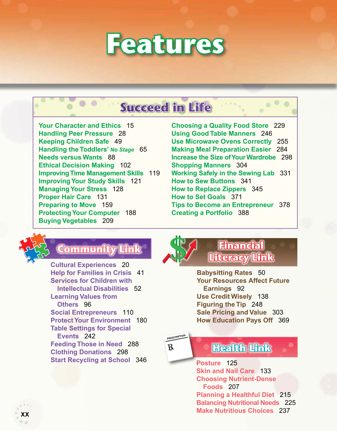 Exploring Life and Career, 6th Edition page XX