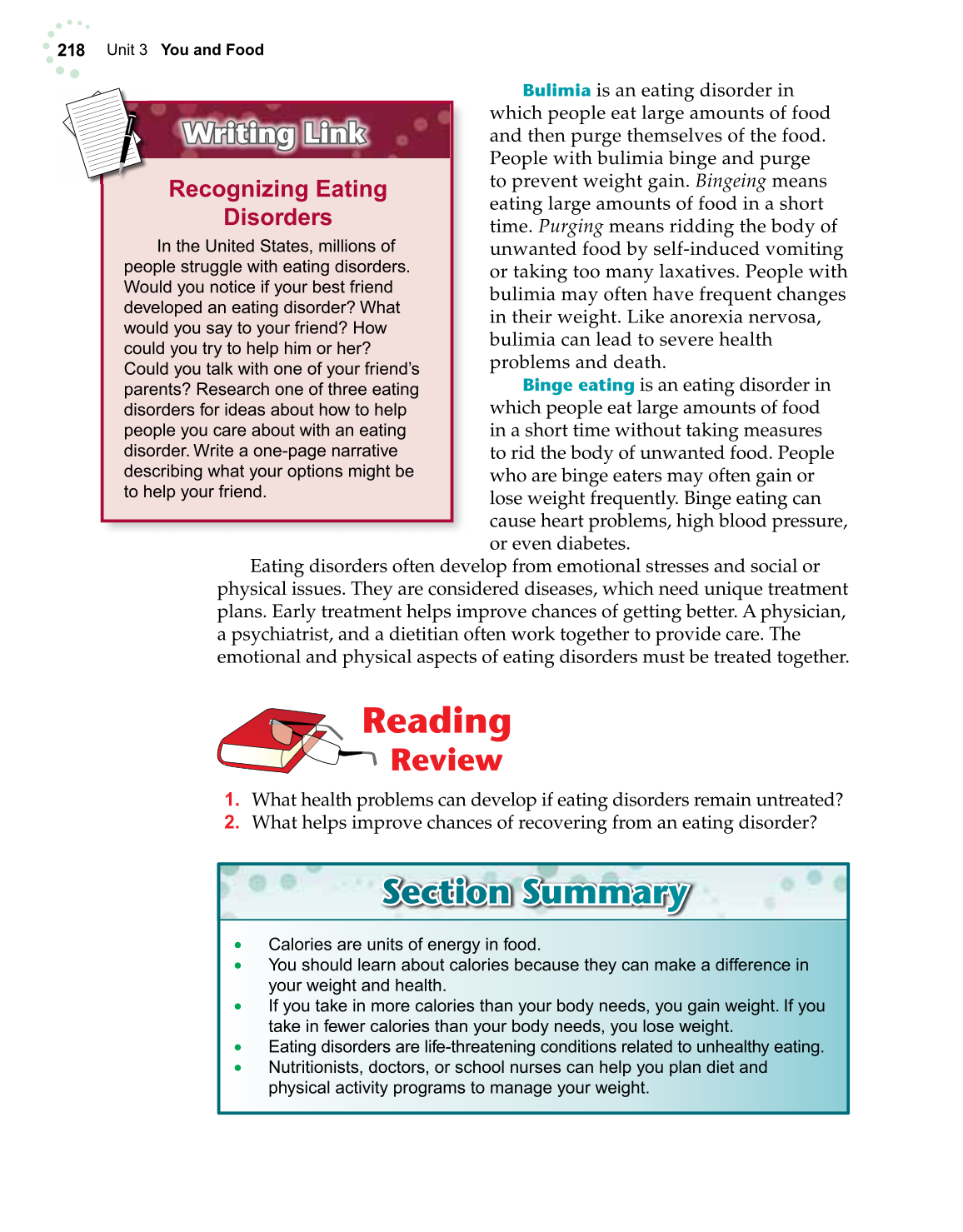 Exploring Life and Career, 6th Edition page 218