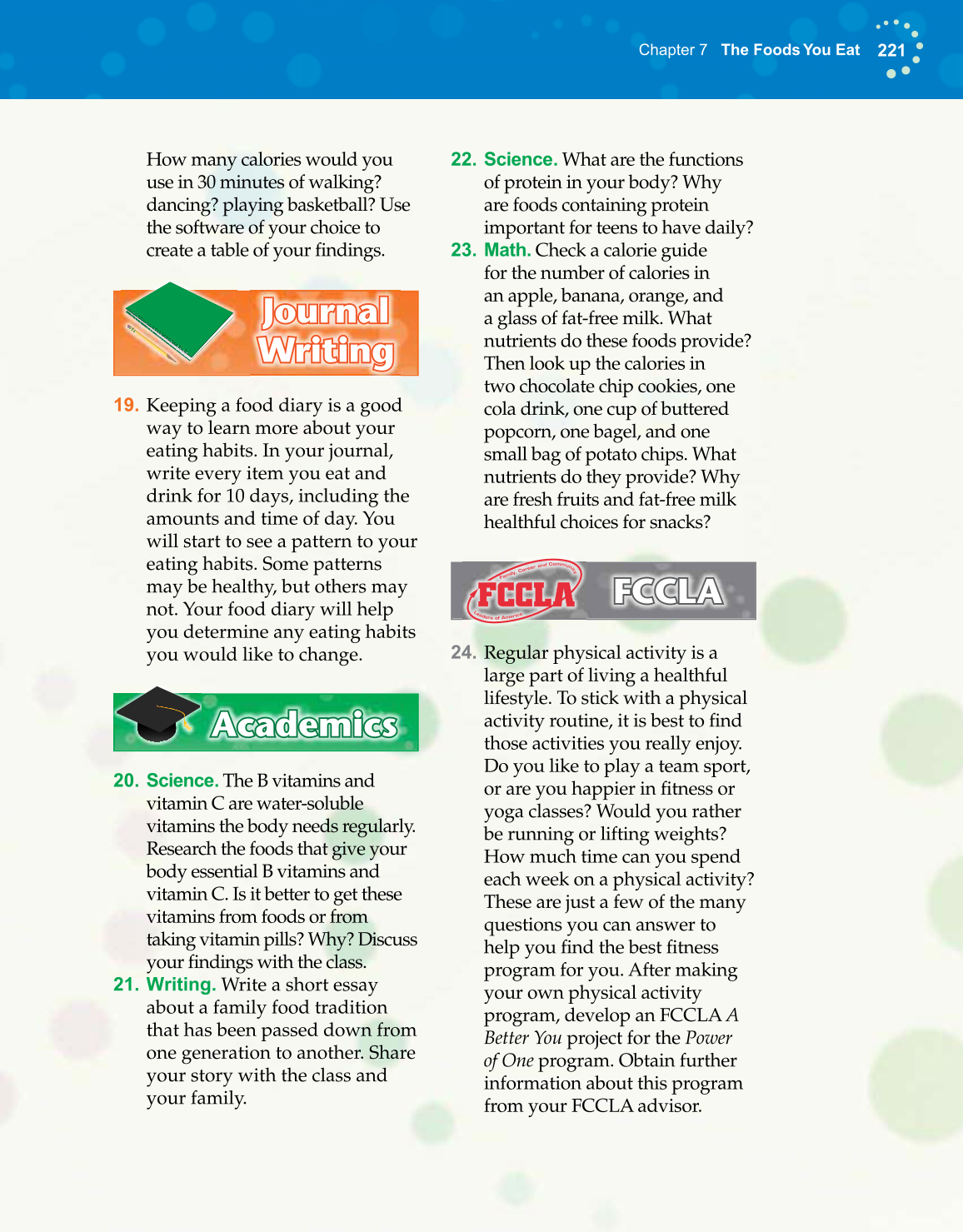 Exploring Life and Career, 6th Edition page 221