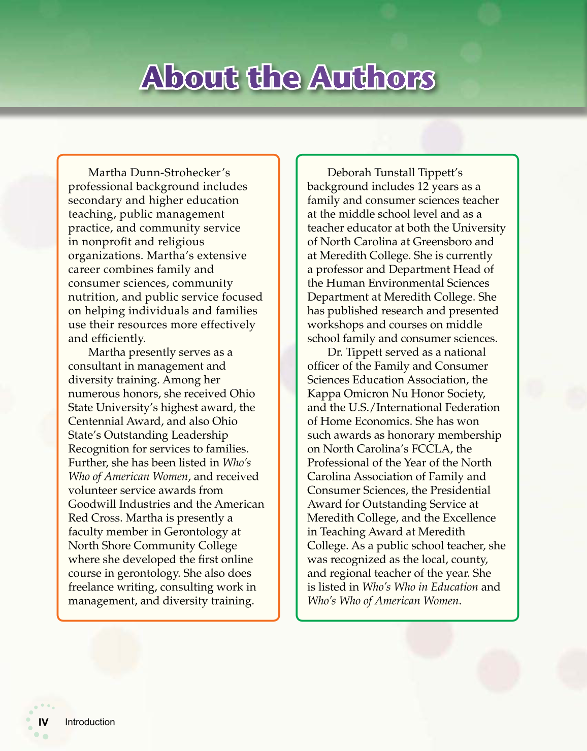 Exploring Life and Career, 6th Edition page IV