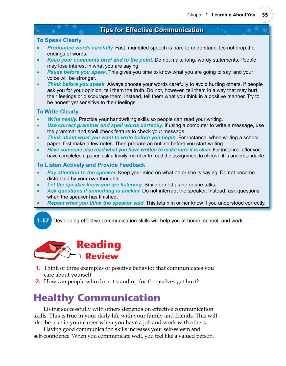 Exploring Life and Career, 6th Edition page 35