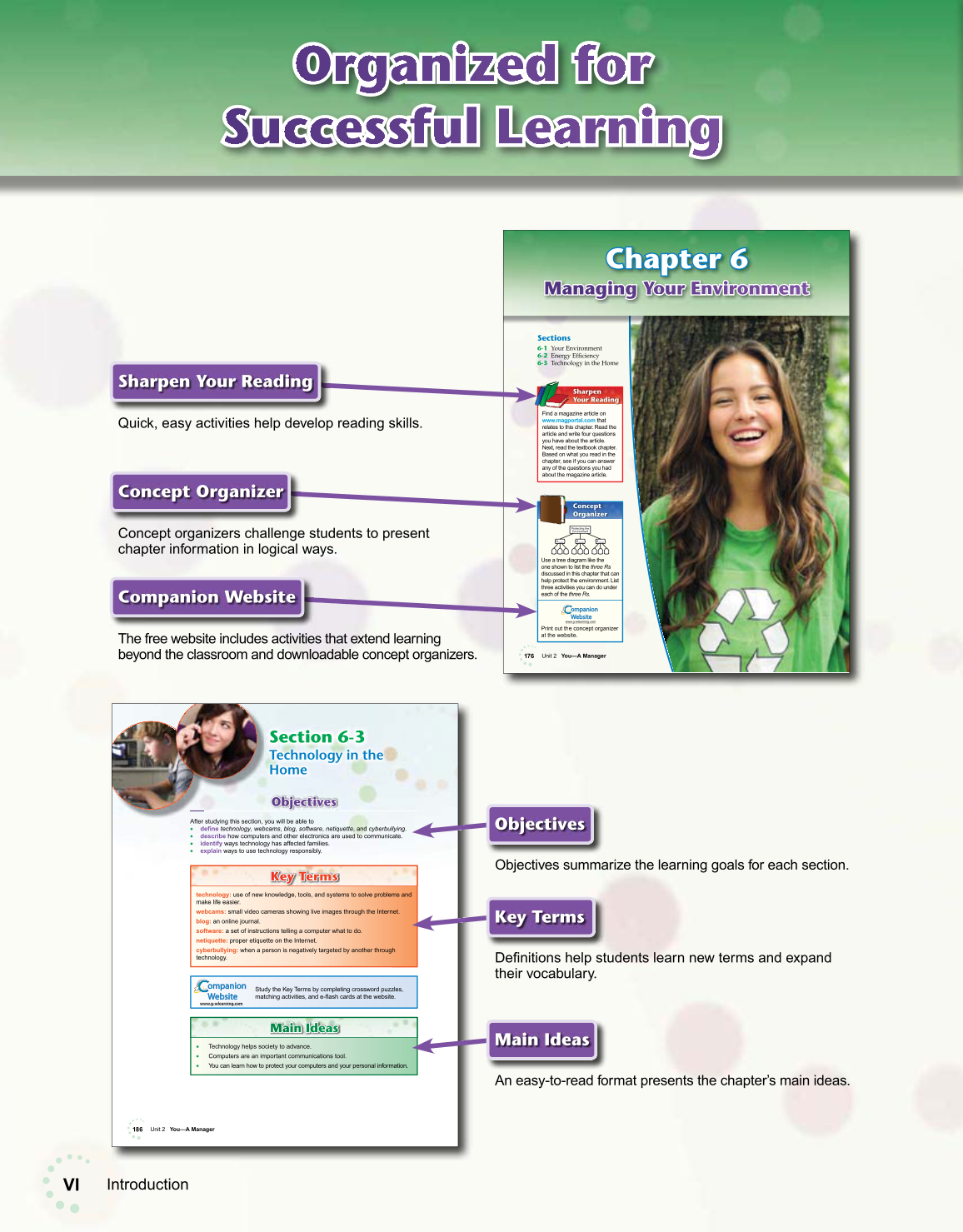 Exploring Life and Career, 6th Edition page VI