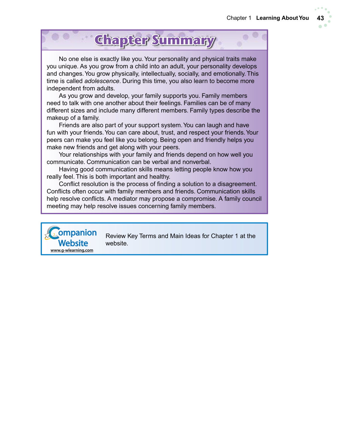 Exploring Life and Career, 6th Edition page 43