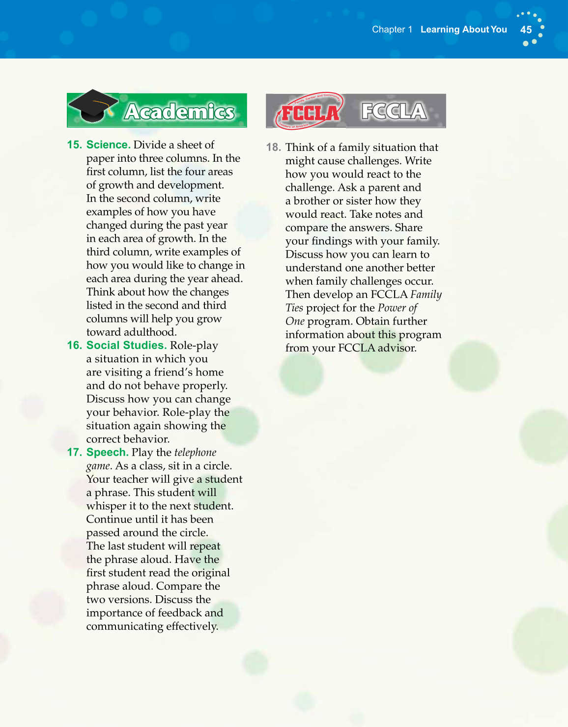 Exploring Life and Career, 6th Edition page 45