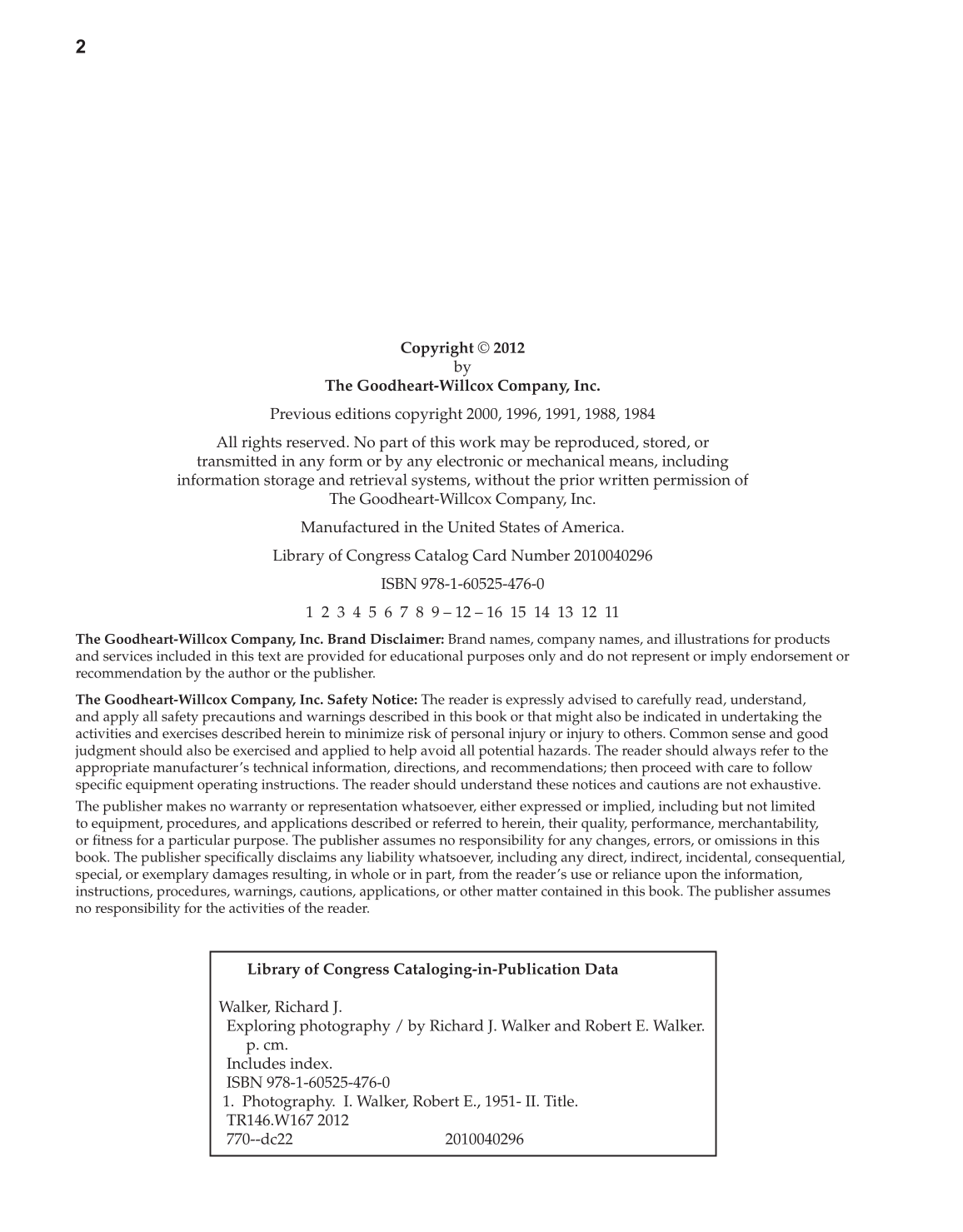 Exploring Photography, 6th Edition page 2