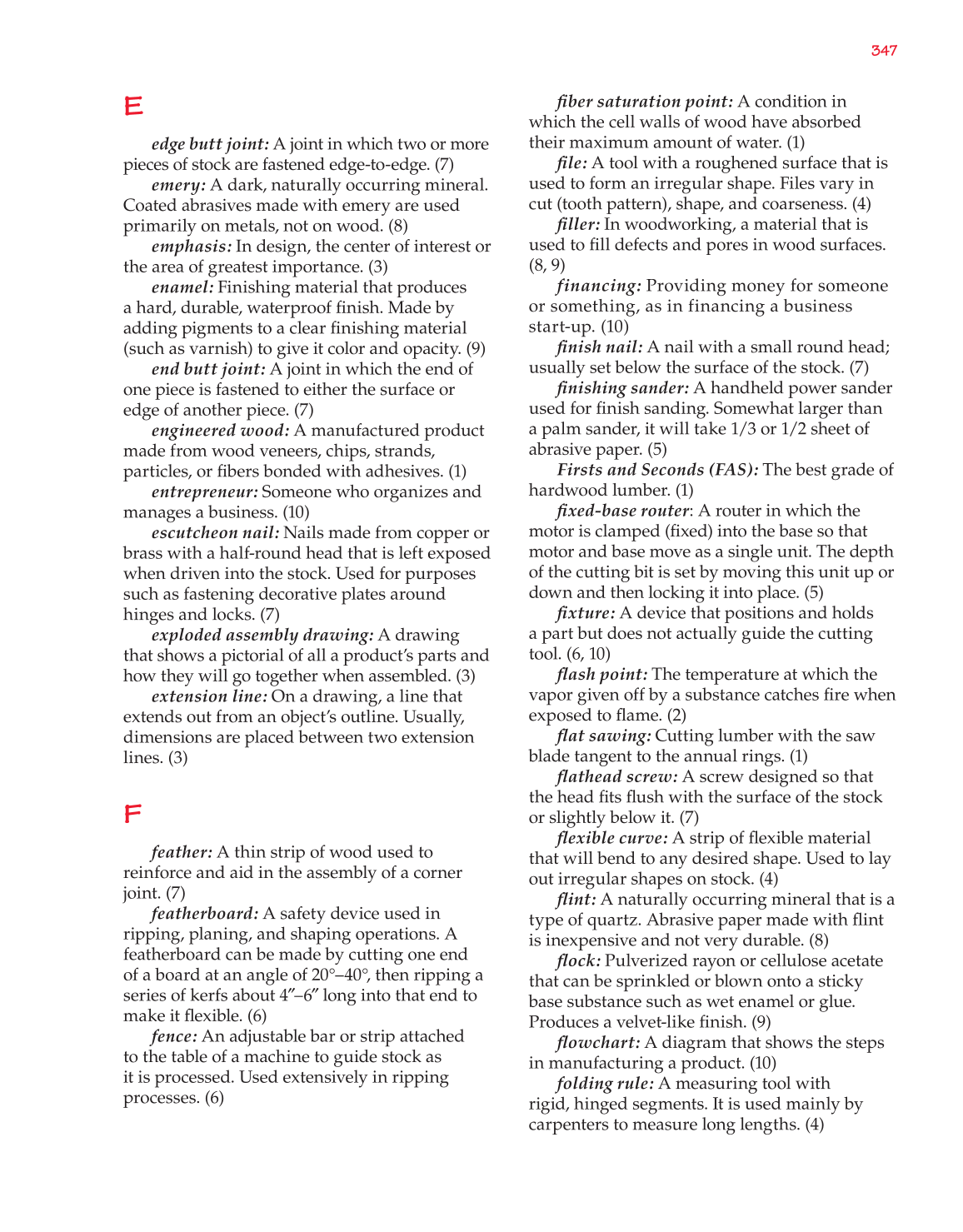 Exploring Woodworking: Fundamentals of Technology, 8th Edition page 353