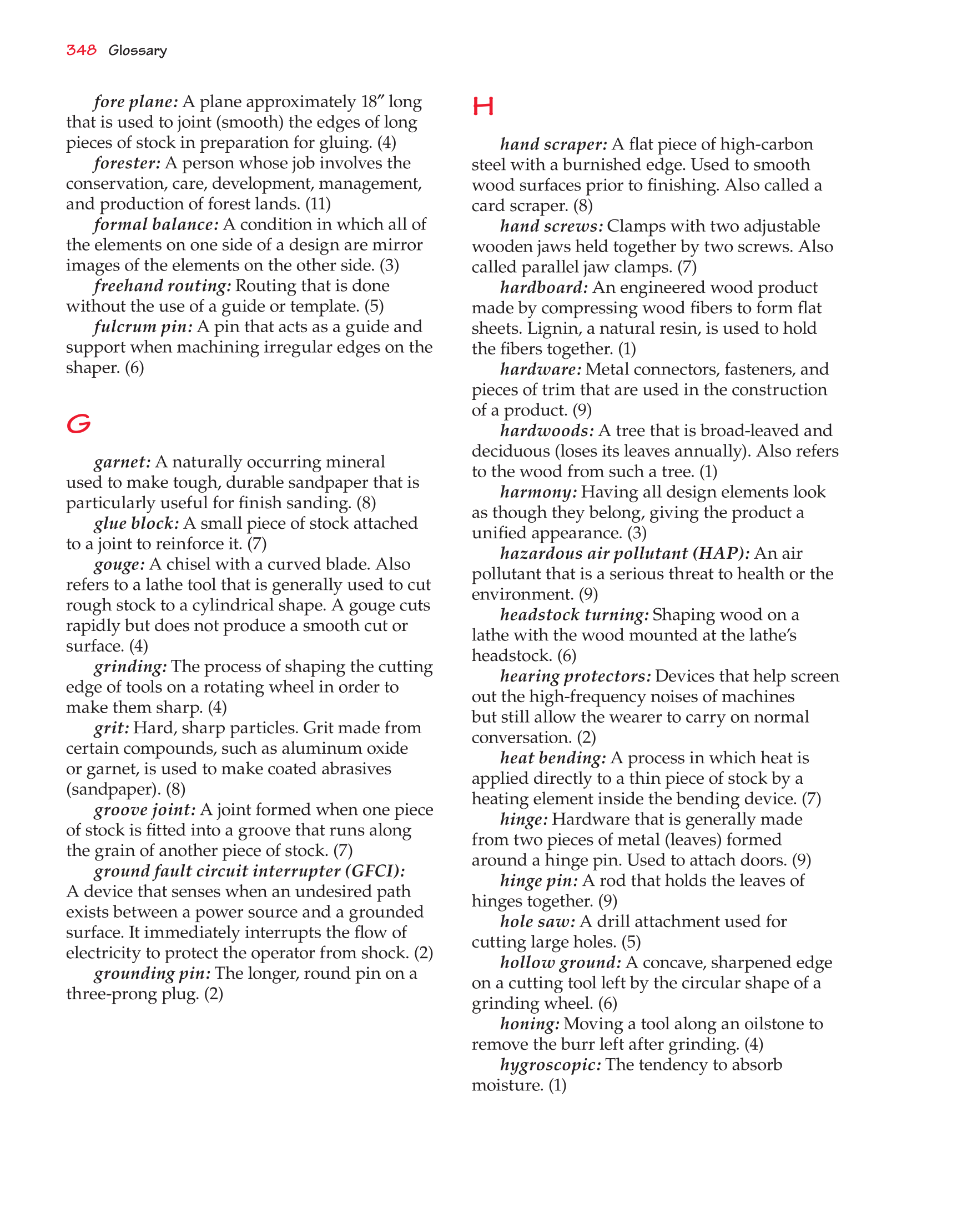 Exploring Woodworking: Fundamentals of Technology, 8th Edition page 354